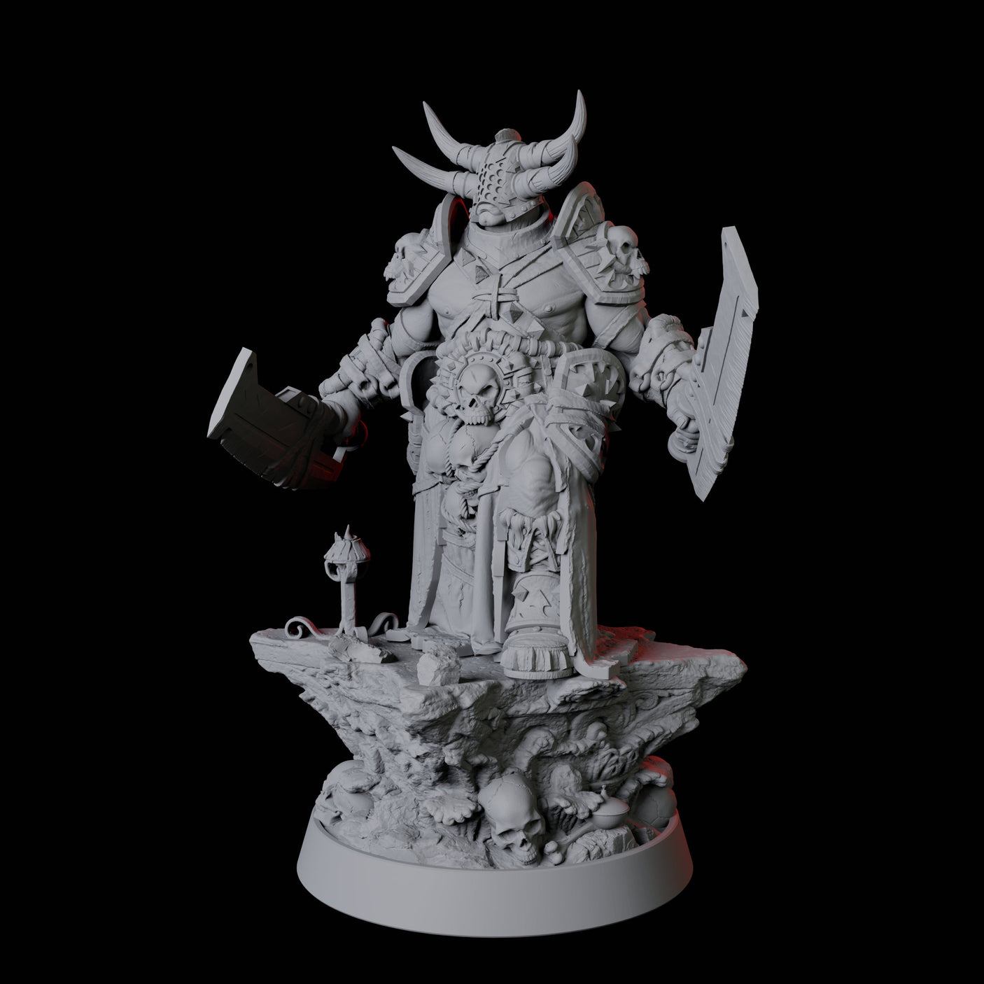 Hulking Armoured Warrior Miniature for Dungeons and Dragons, Pathfinder or other TTRPGs