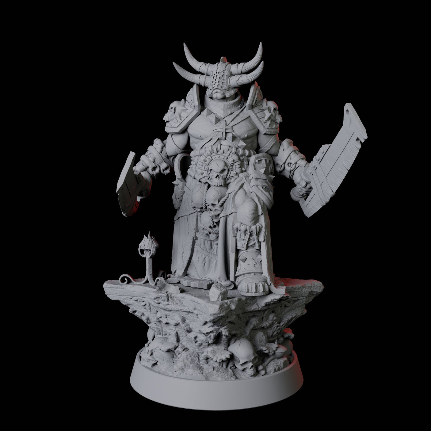 Hulking Armoured Warrior Miniature for Dungeons and Dragons, Pathfinder or other TTRPGs