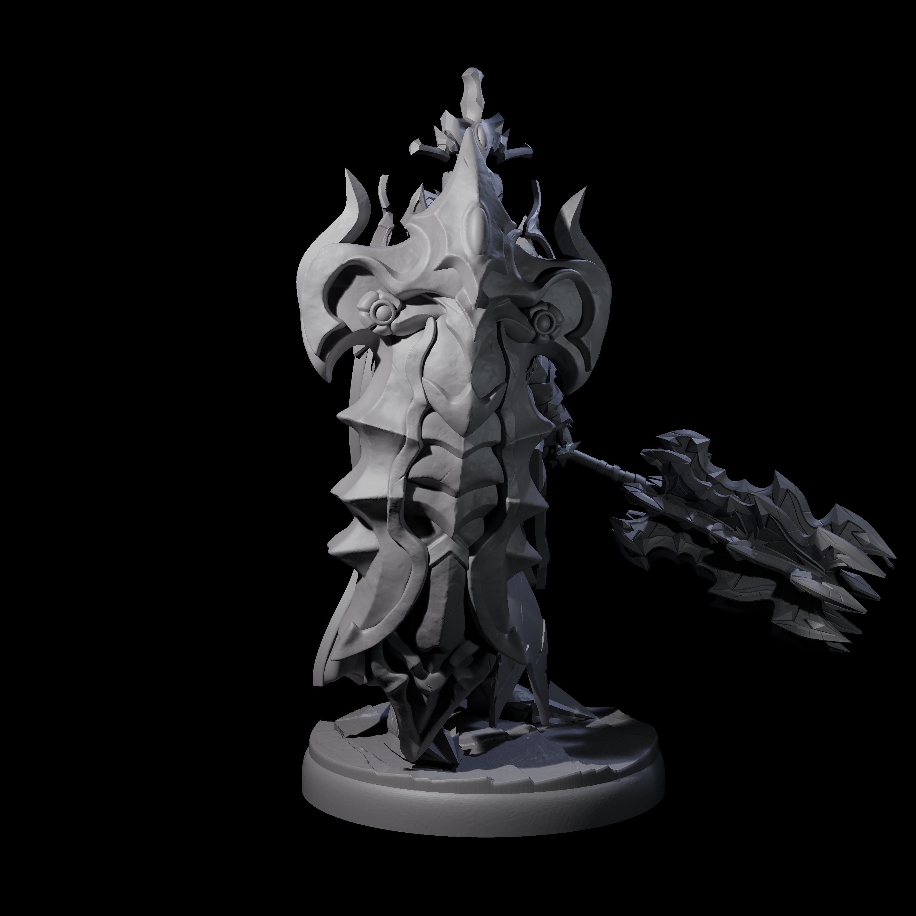 Hulking Dark Elf Sentinel A Miniature for Dungeons and Dragons, Pathfinder or other TTRPGs
