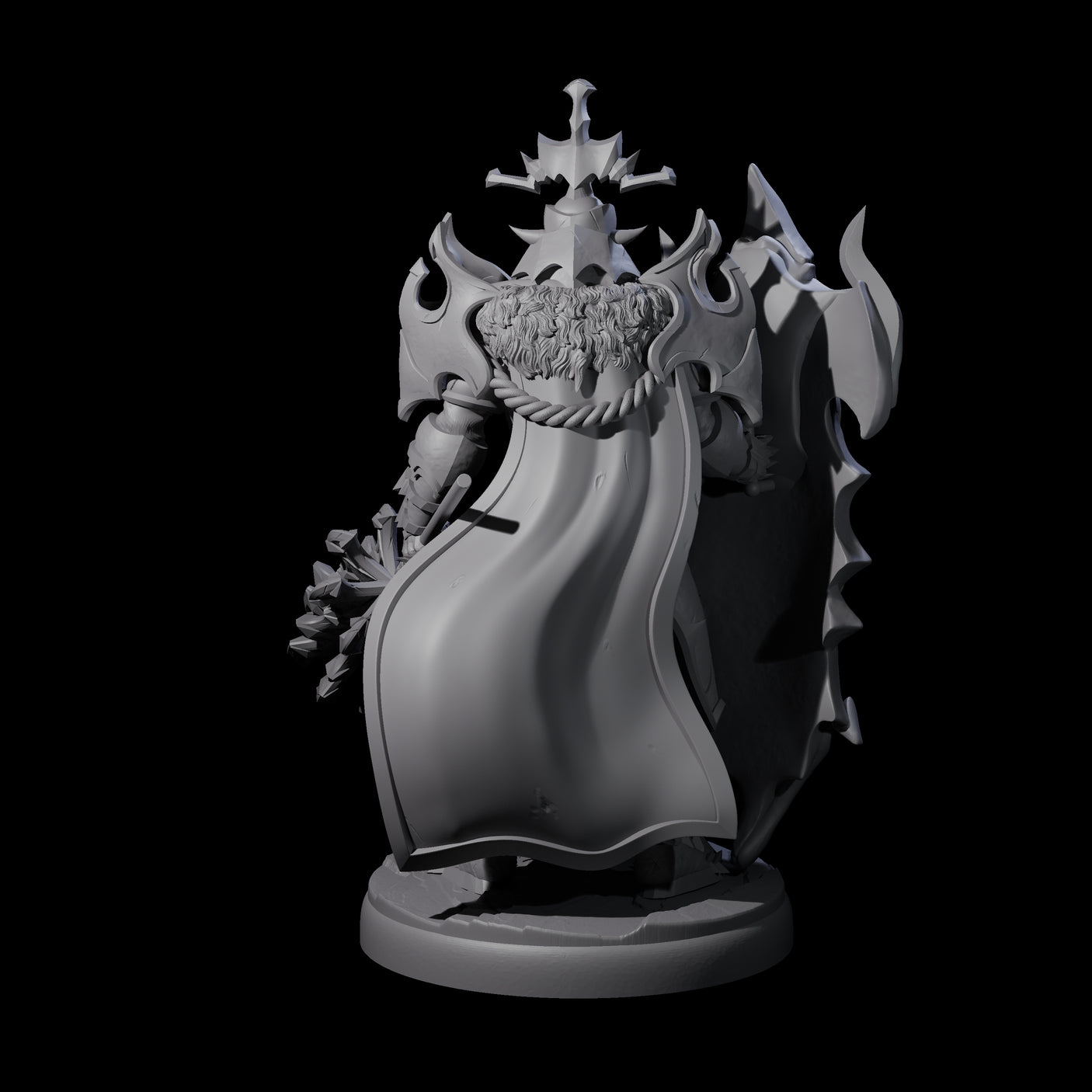 Hulking Dark Elf Sentinel A Miniature for Dungeons and Dragons, Pathfinder or other TTRPGs