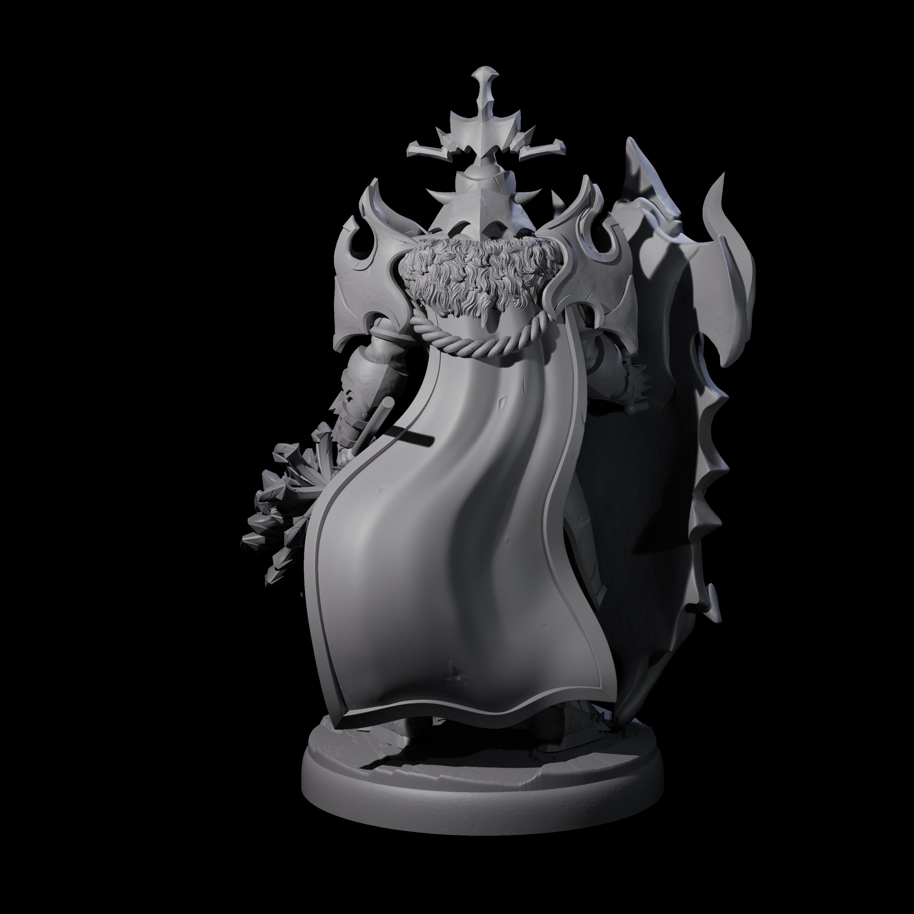 Hulking Dark Elf Sentinel A Miniature for Dungeons and Dragons, Pathfinder or other TTRPGs