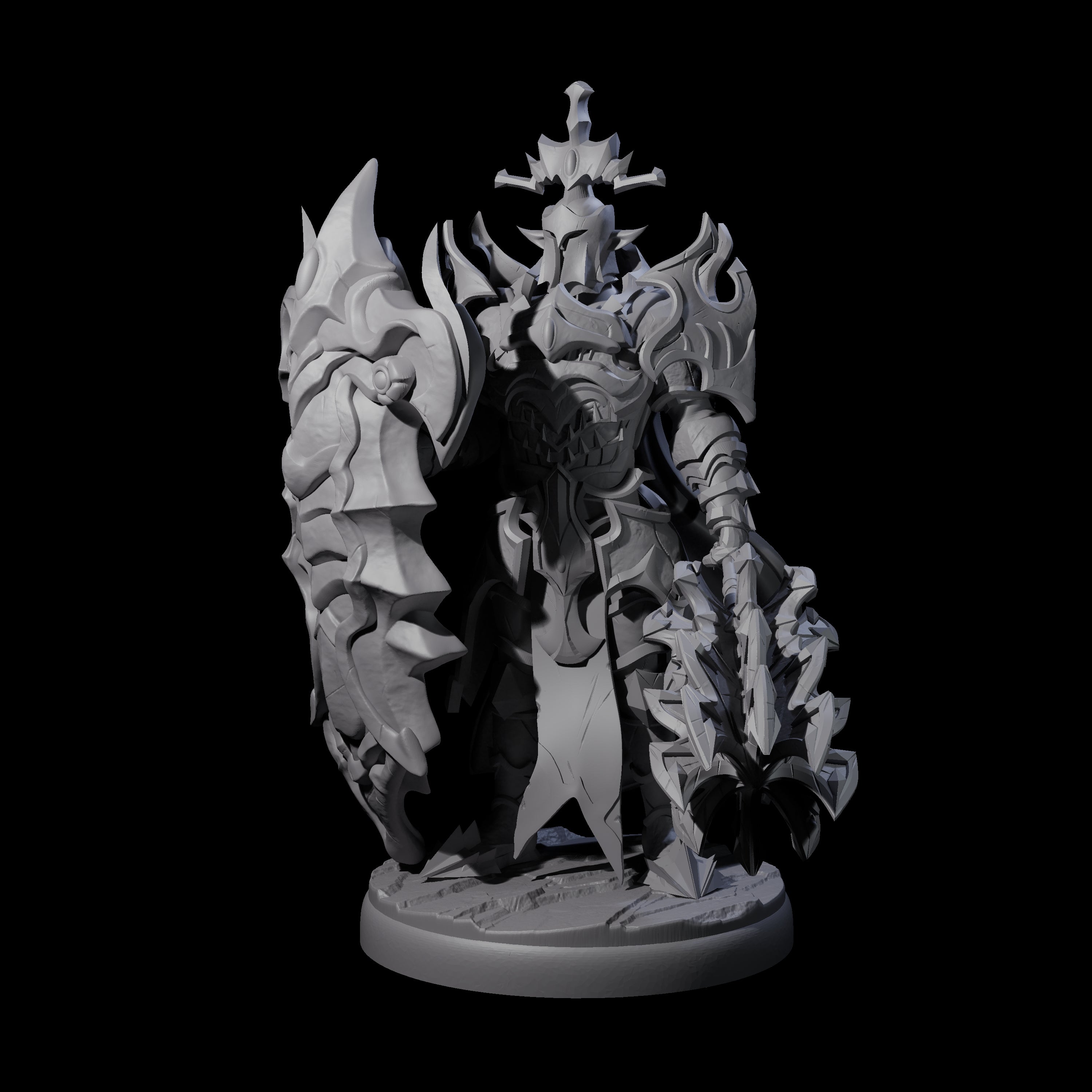Hulking Dark Elf Sentinel A Miniature for Dungeons and Dragons, Pathfinder or other TTRPGs