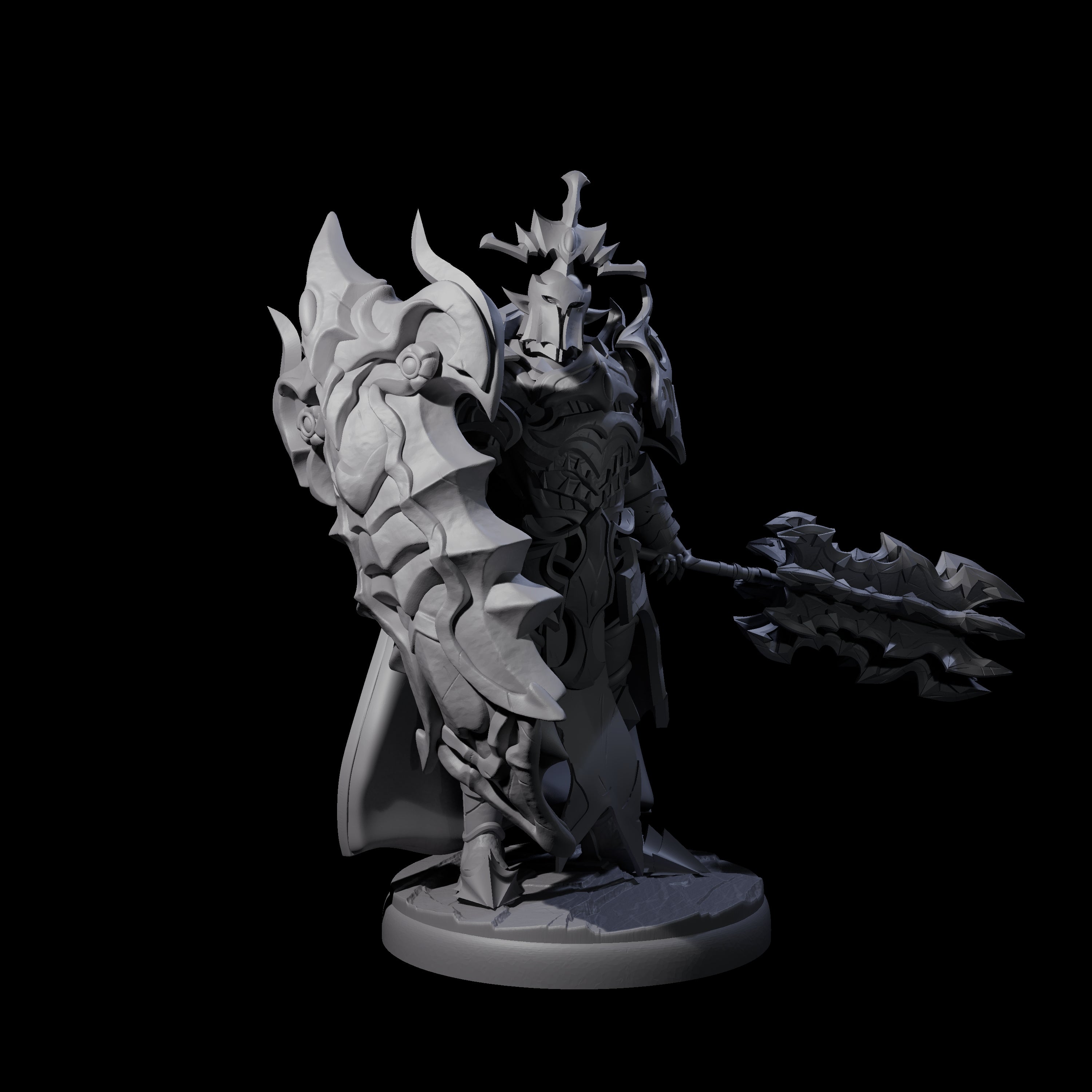 Hulking Dark Elf Sentinel B Miniature for Dungeons and Dragons, Pathfinder or other TTRPGs