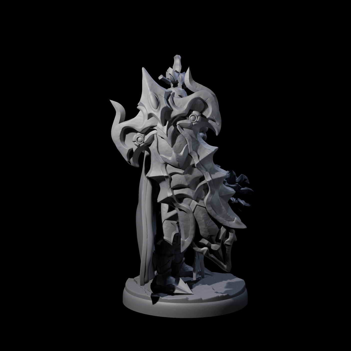 Hulking Dark Elf Sentinel B Miniature for Dungeons and Dragons, Pathfinder or other TTRPGs