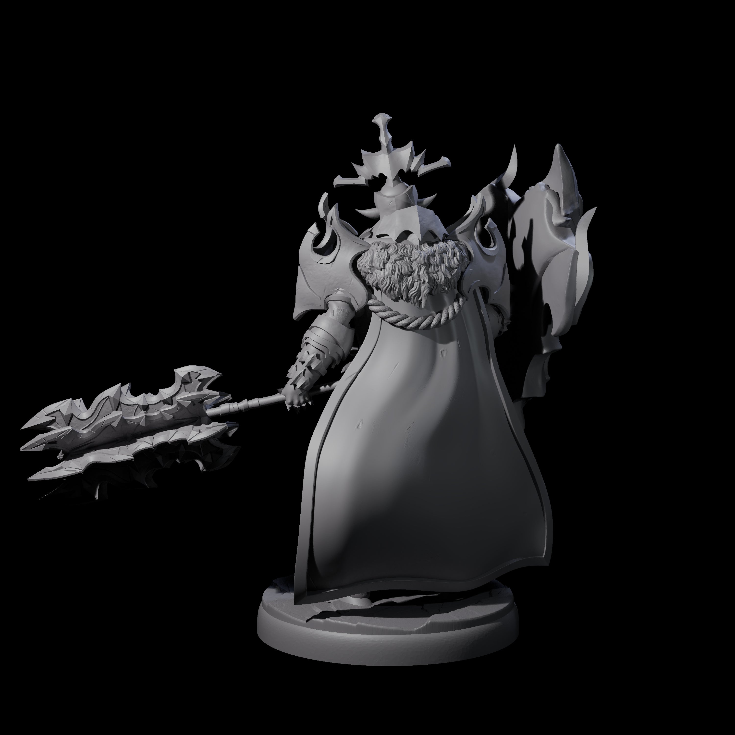 Hulking Dark Elf Sentinel B Miniature for Dungeons and Dragons, Pathfinder or other TTRPGs