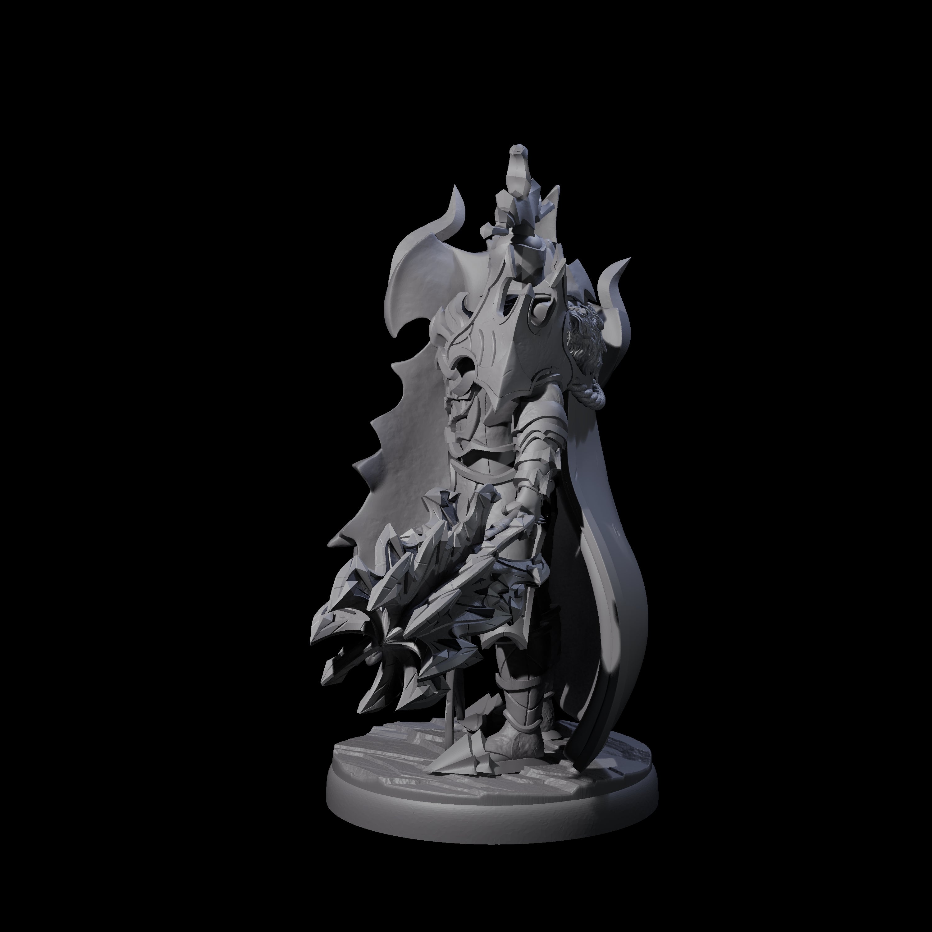 Hulking Dark Elf Sentinel B Miniature for Dungeons and Dragons, Pathfinder or other TTRPGs