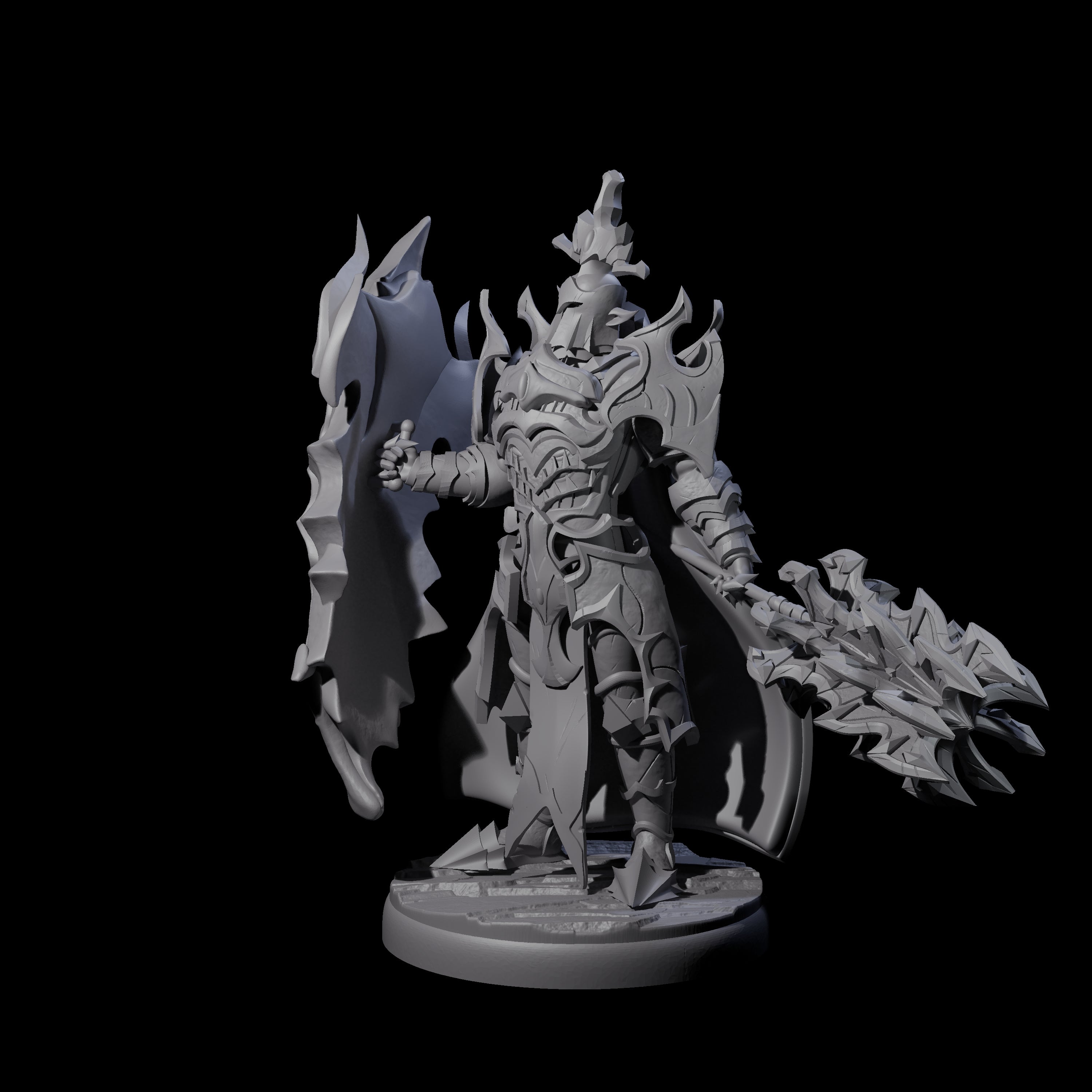 Hulking Dark Elf Sentinel B Miniature for Dungeons and Dragons, Pathfinder or other TTRPGs