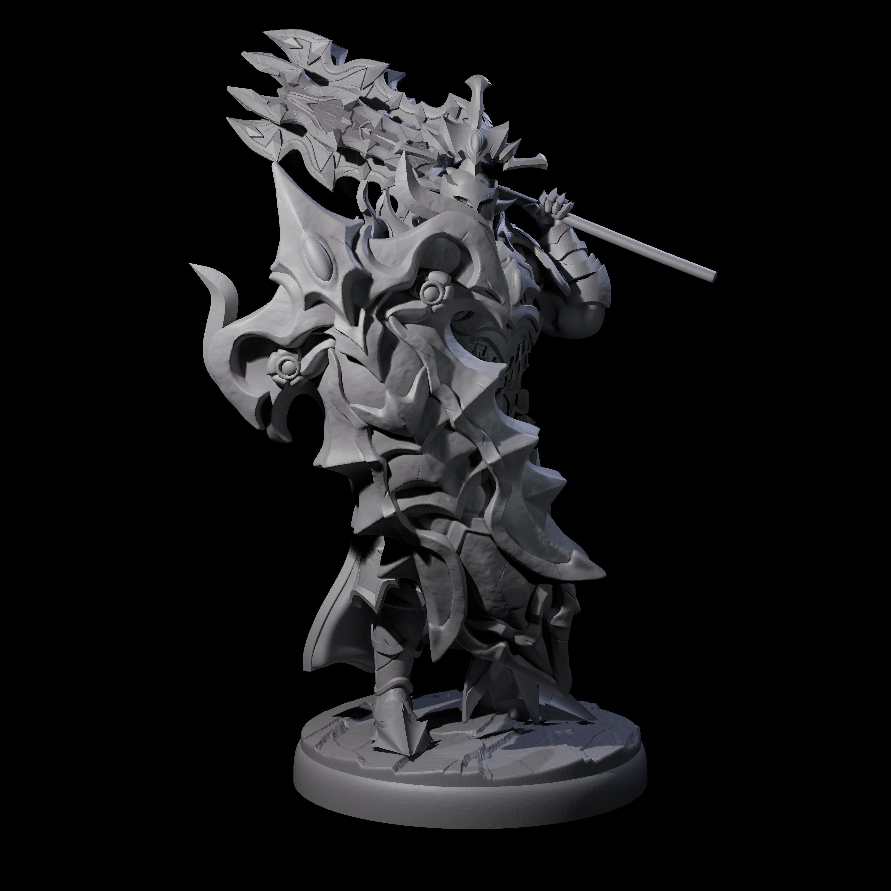 Hulking Dark Elf Sentinel C Miniature for Dungeons and Dragons, Pathfinder or other TTRPGs