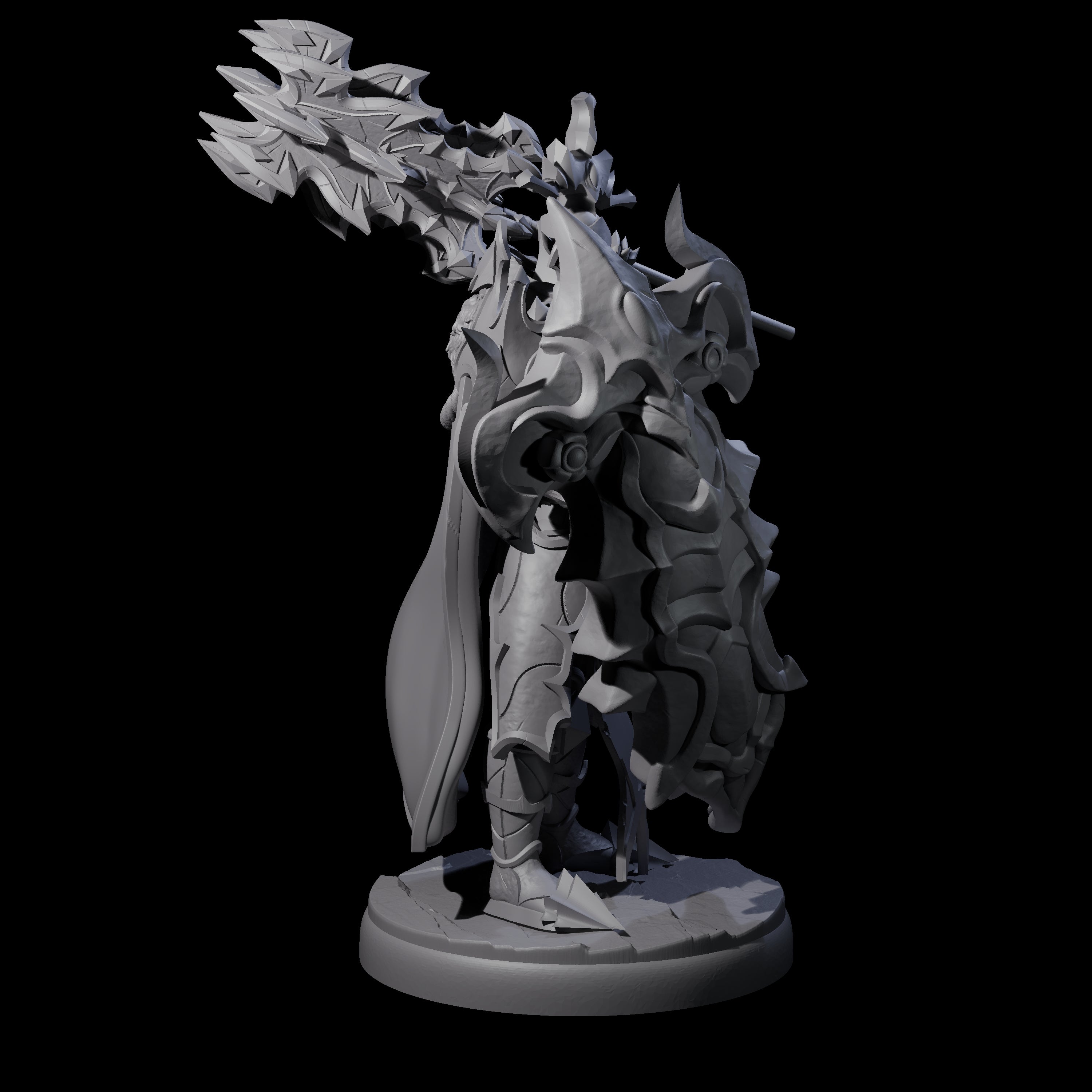 Hulking Dark Elf Sentinel C Miniature for Dungeons and Dragons, Pathfinder or other TTRPGs