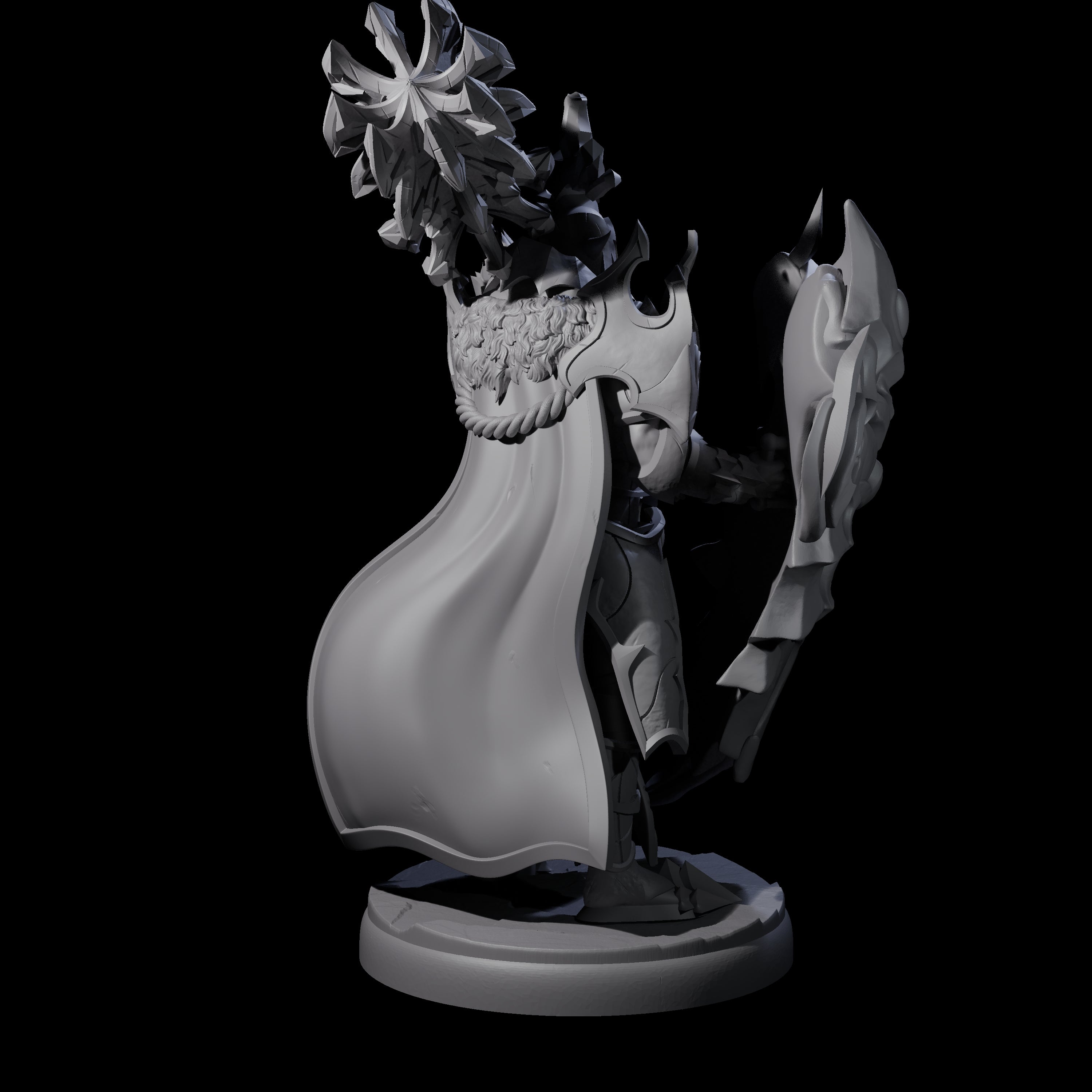 Hulking Dark Elf Sentinel C Miniature for Dungeons and Dragons, Pathfinder or other TTRPGs