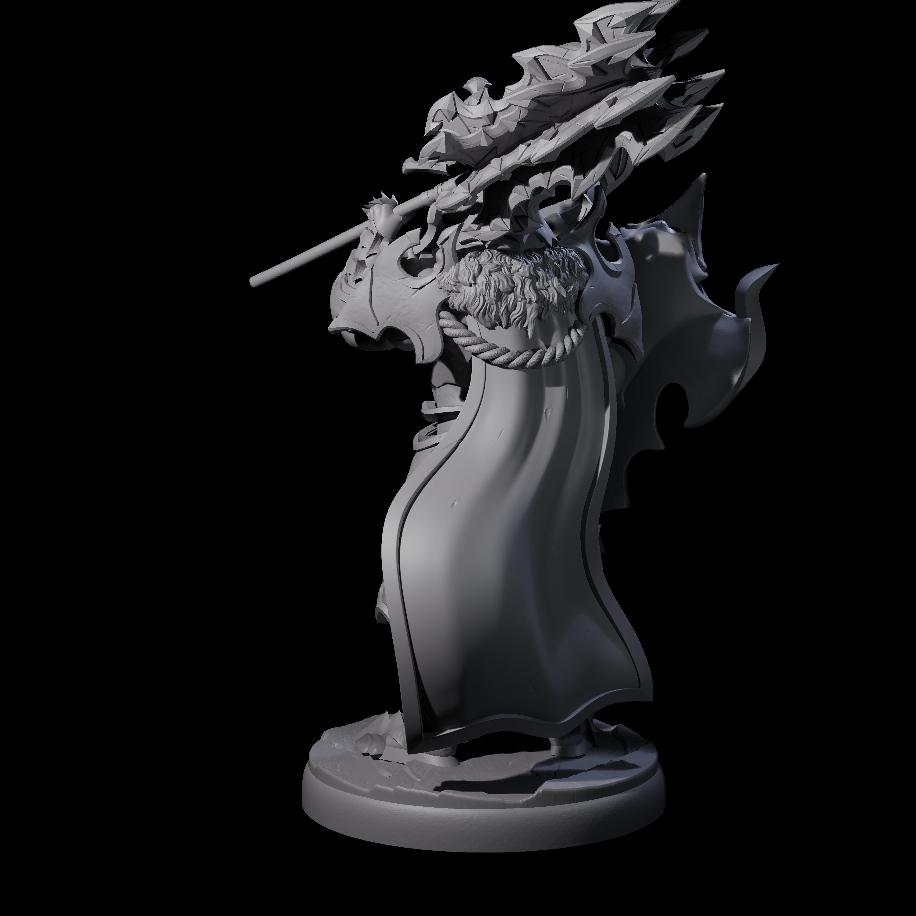 Hulking Dark Elf Sentinel C Miniature for Dungeons and Dragons, Pathfinder or other TTRPGs