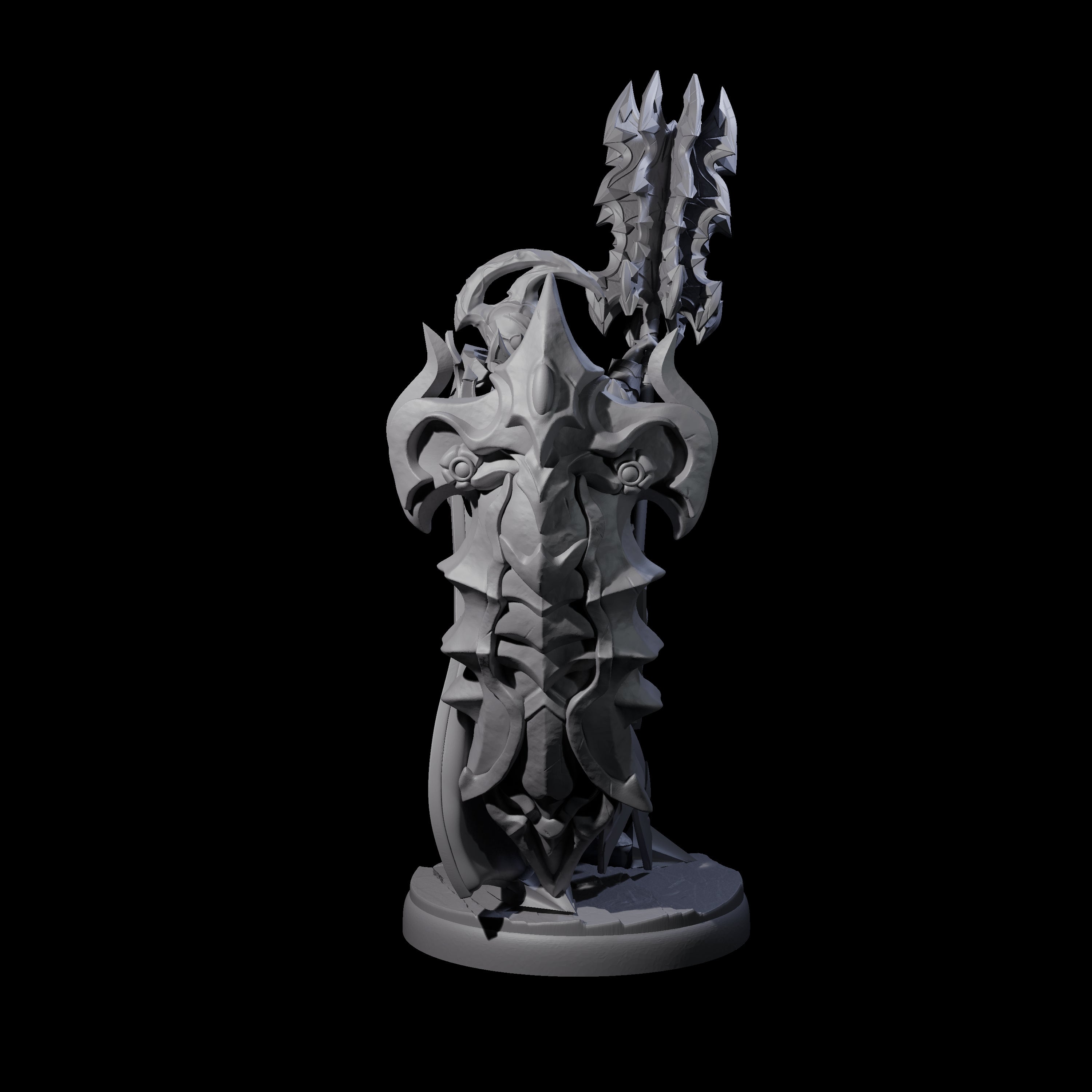 Hulking Dark Elf Sentinel Champion Miniature for Dungeons and Dragons, Pathfinder or other TTRPGs