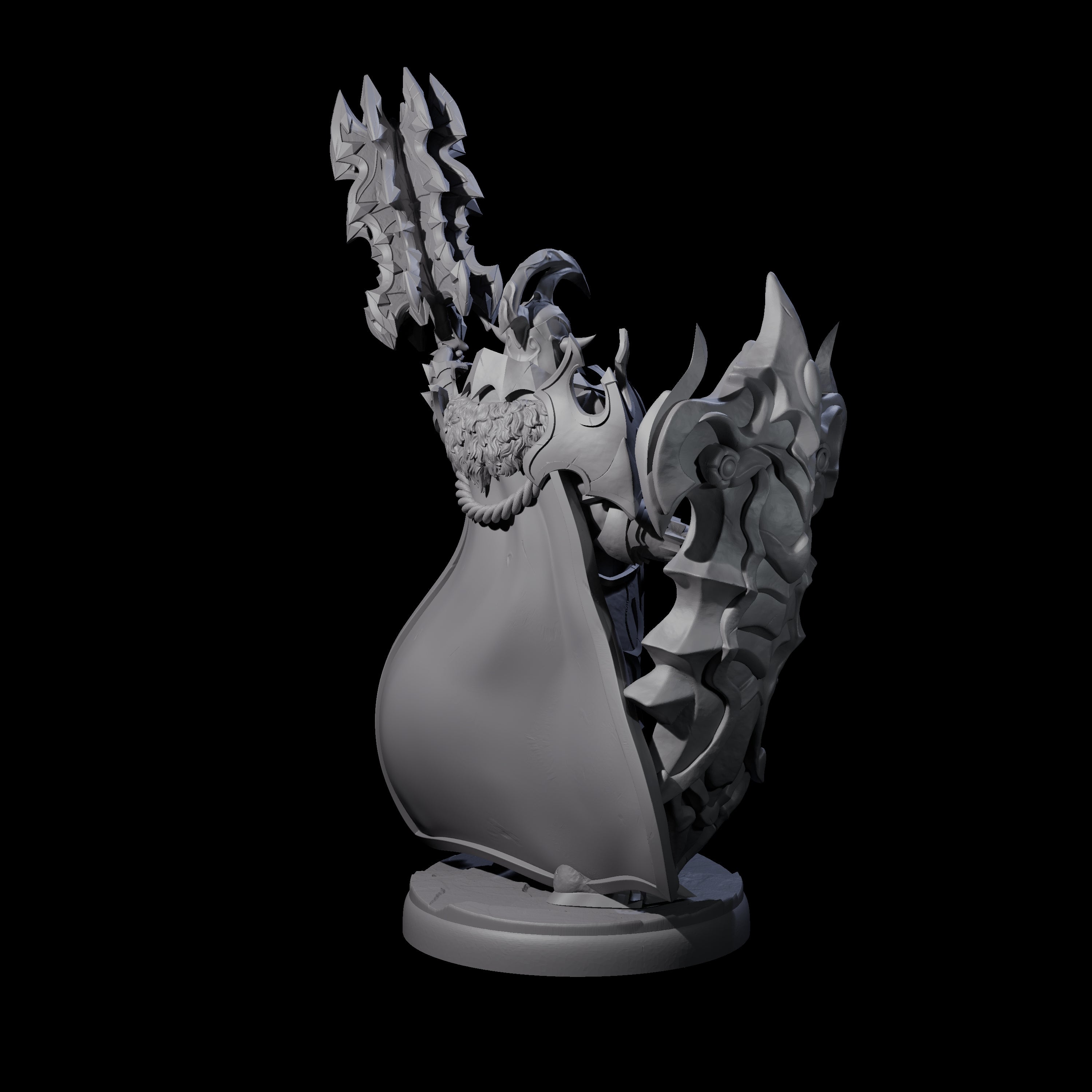 Hulking Dark Elf Sentinel Champion Miniature for Dungeons and Dragons, Pathfinder or other TTRPGs