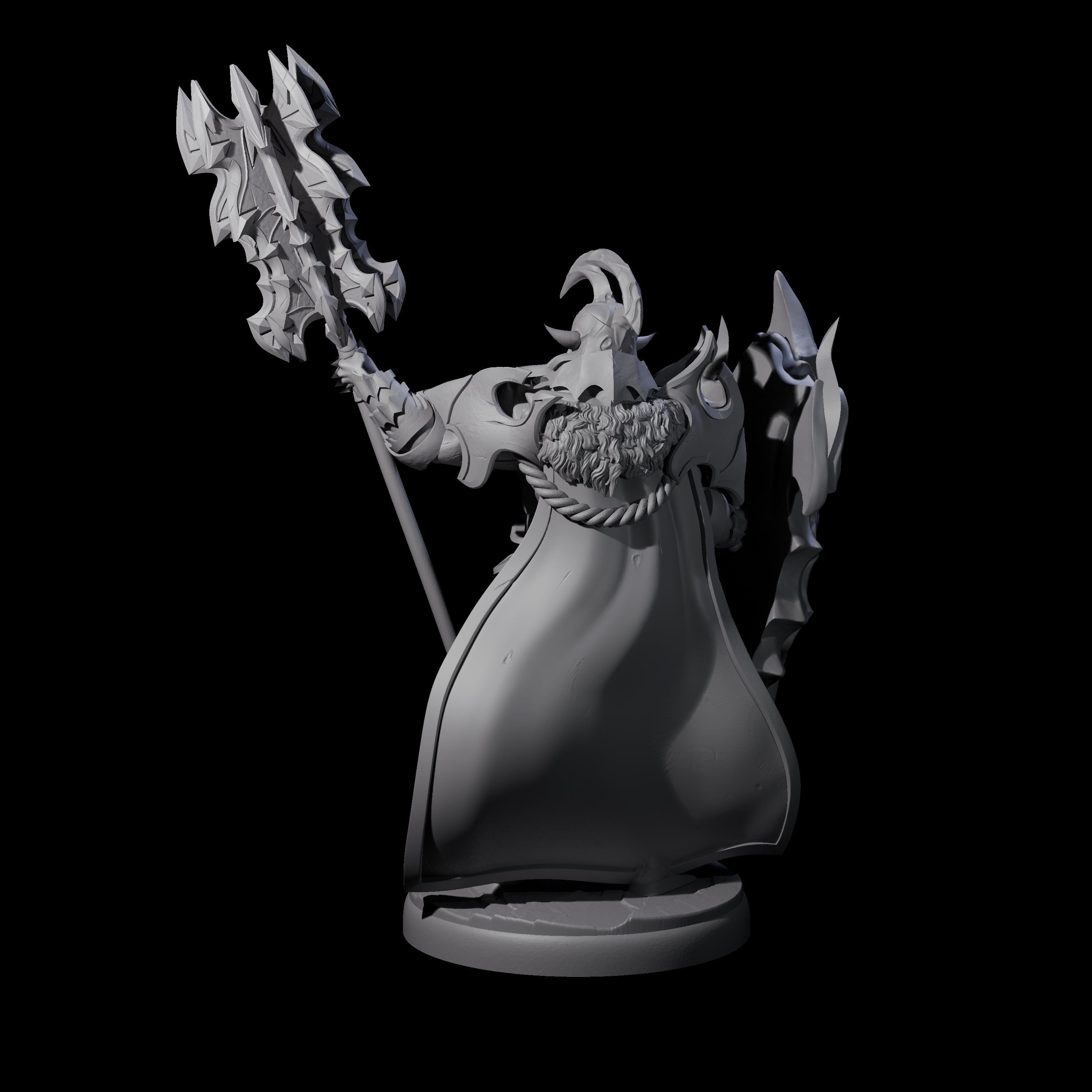 Hulking Dark Elf Sentinel Champion Miniature for Dungeons and Dragons, Pathfinder or other TTRPGs