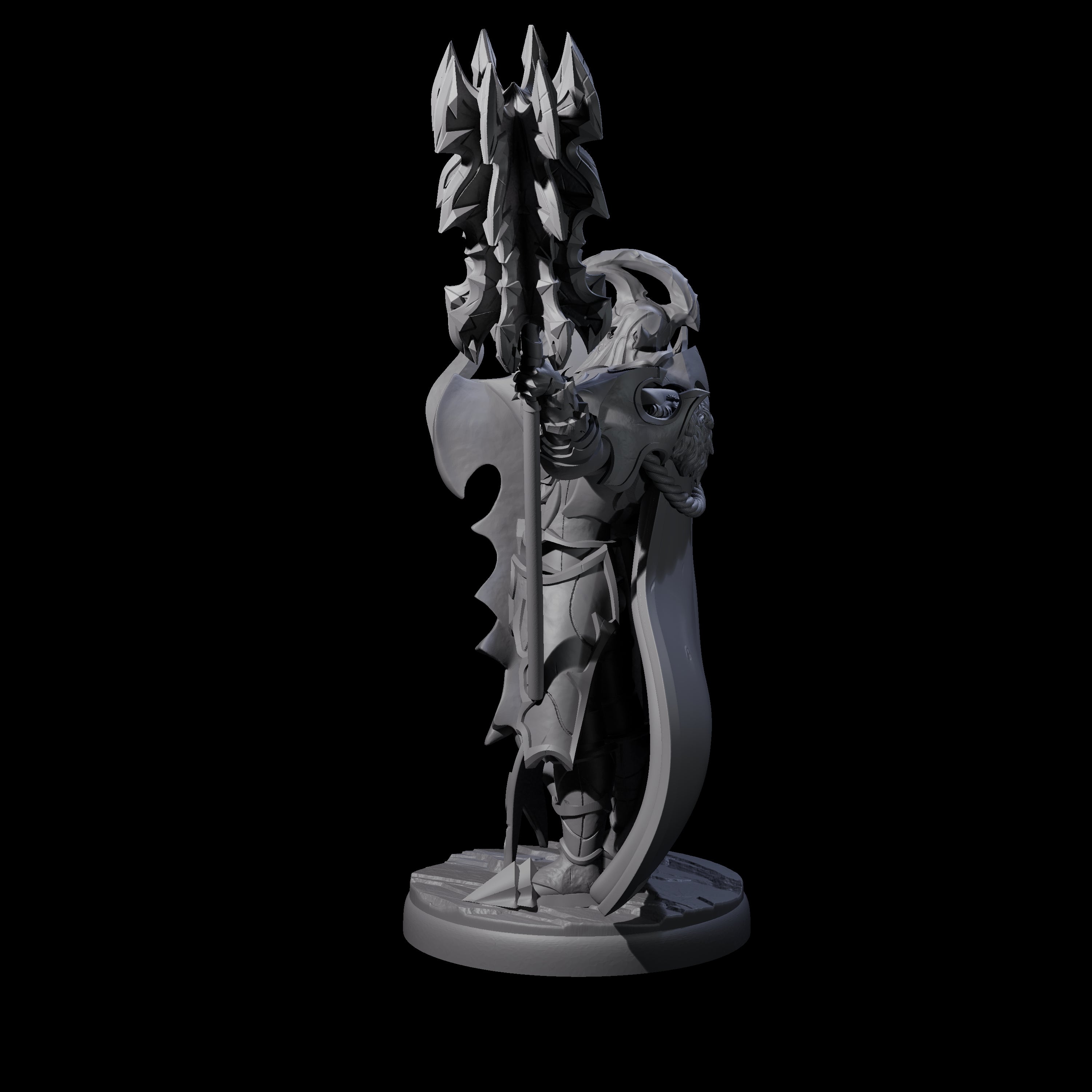 Hulking Dark Elf Sentinel Champion Miniature for Dungeons and Dragons, Pathfinder or other TTRPGs