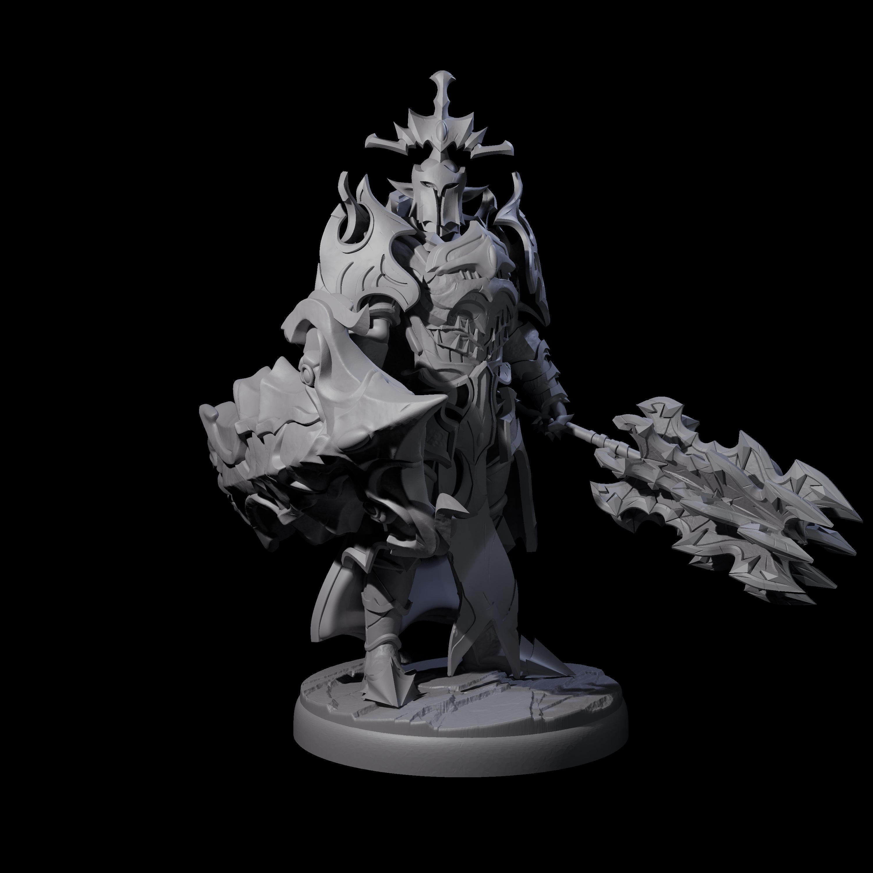 Hulking Dark Elf Sentinel Company Miniature for Dungeons and Dragons, Pathfinder or other TTRPGs