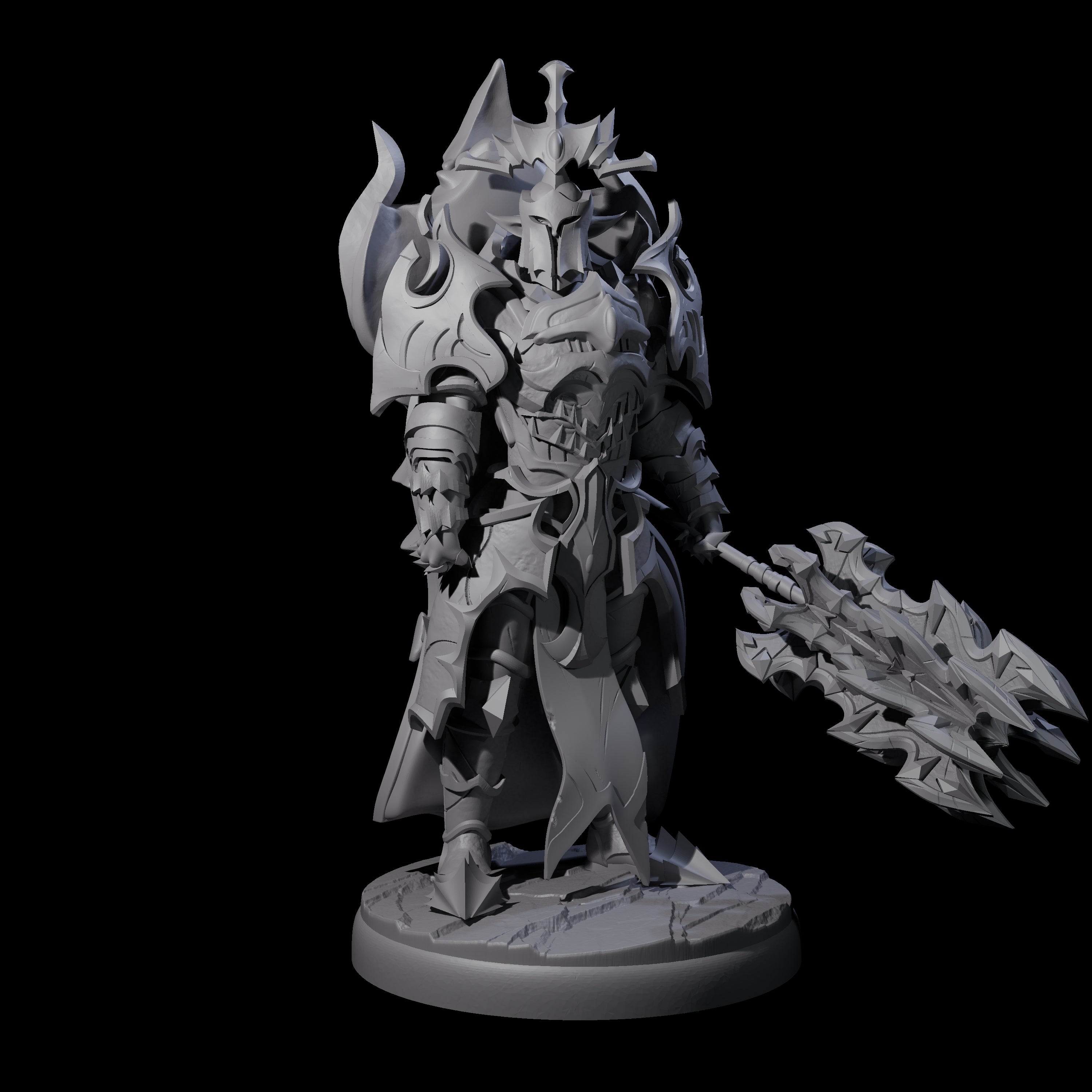 Hulking Dark Elf Sentinel Company Miniature for Dungeons and Dragons, Pathfinder or other TTRPGs