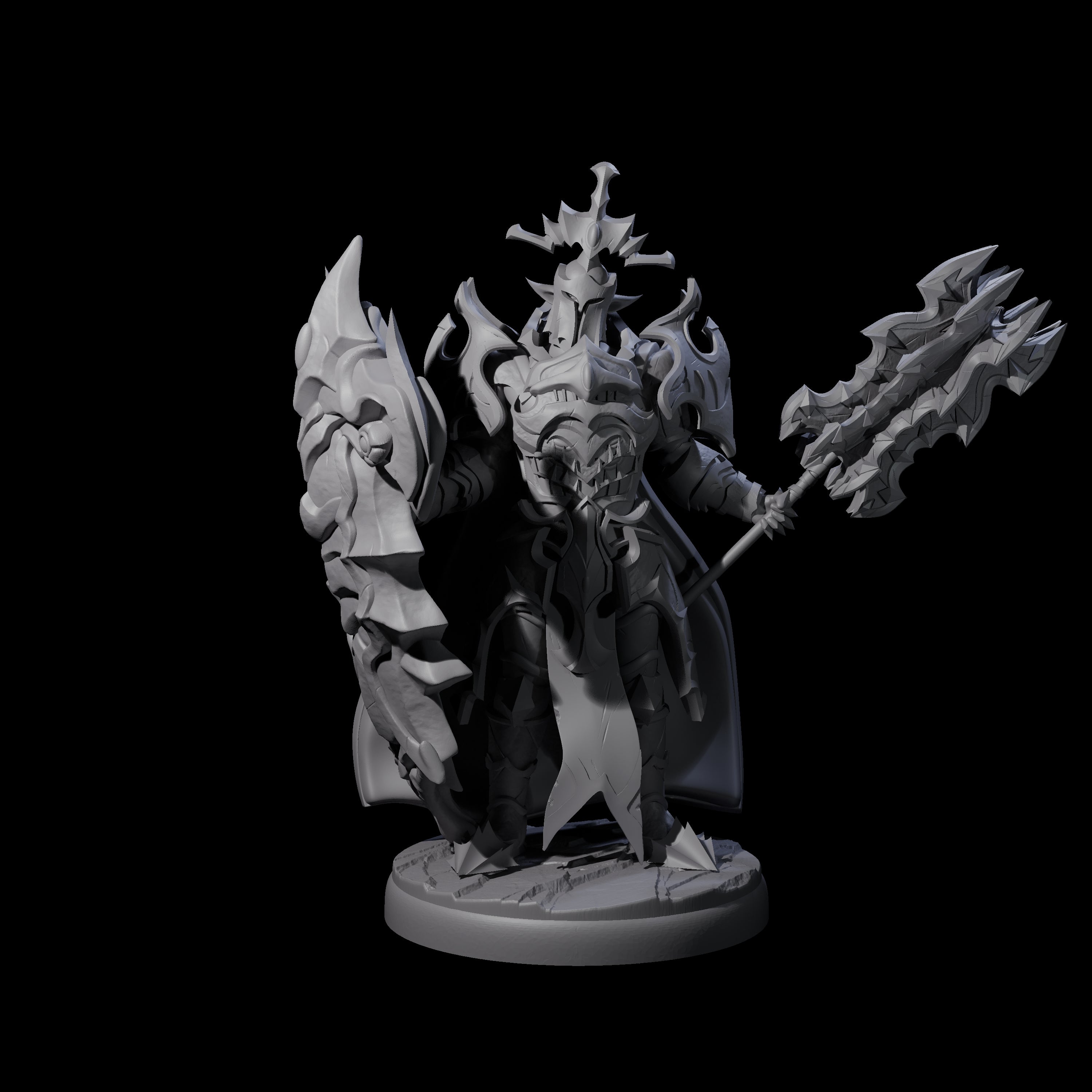 Hulking Dark Elf Sentinel Company Miniature for Dungeons and Dragons, Pathfinder or other TTRPGs