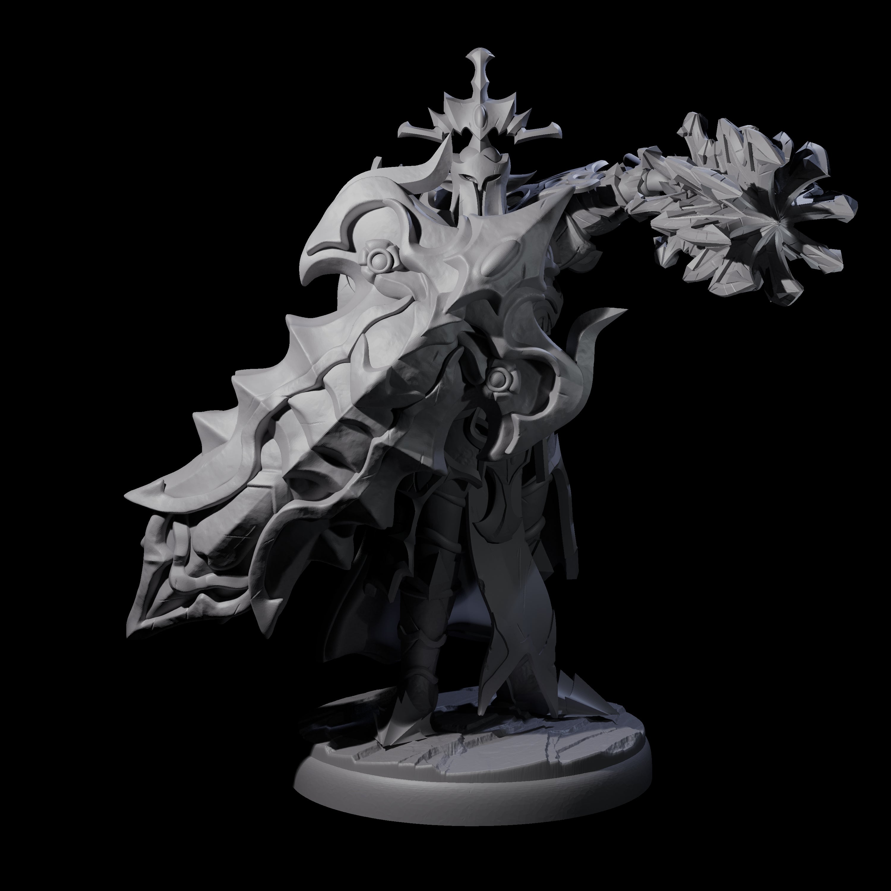 Hulking Dark Elf Sentinel Company Miniature for Dungeons and Dragons, Pathfinder or other TTRPGs