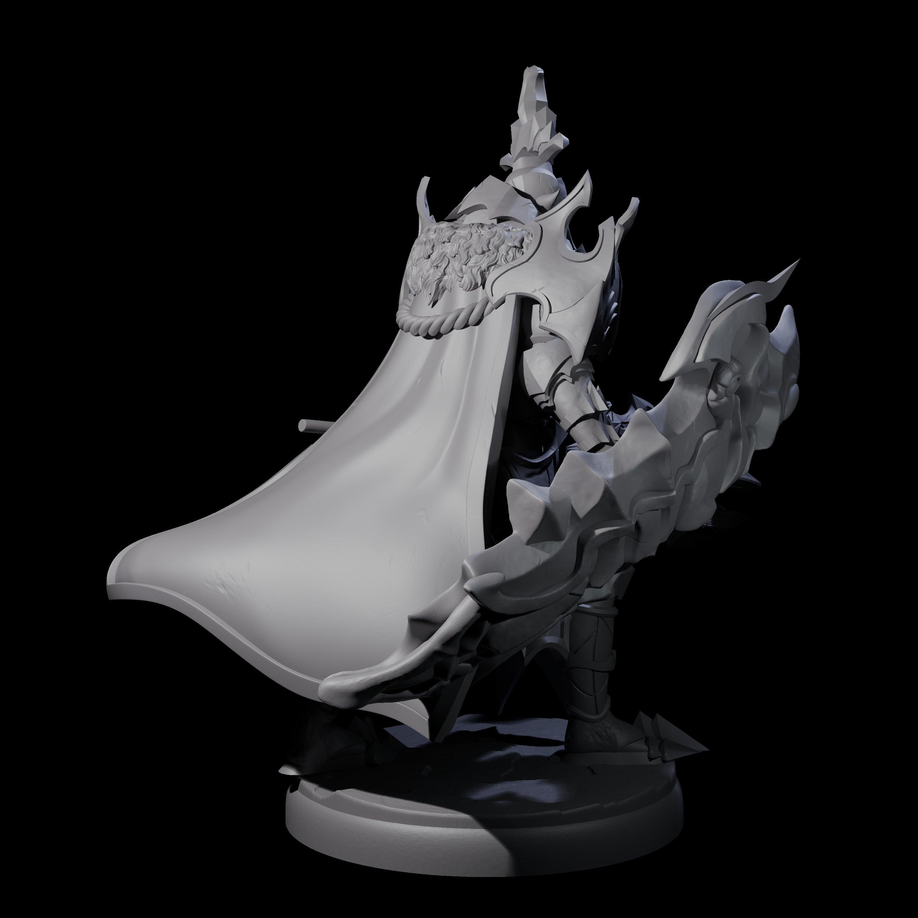 Hulking Dark Elf Sentinel D Miniature for Dungeons and Dragons, Pathfinder or other TTRPGs