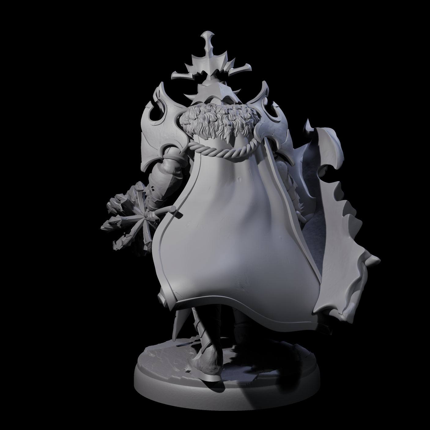 Hulking Dark Elf Sentinel D Miniature for Dungeons and Dragons, Pathfinder or other TTRPGs