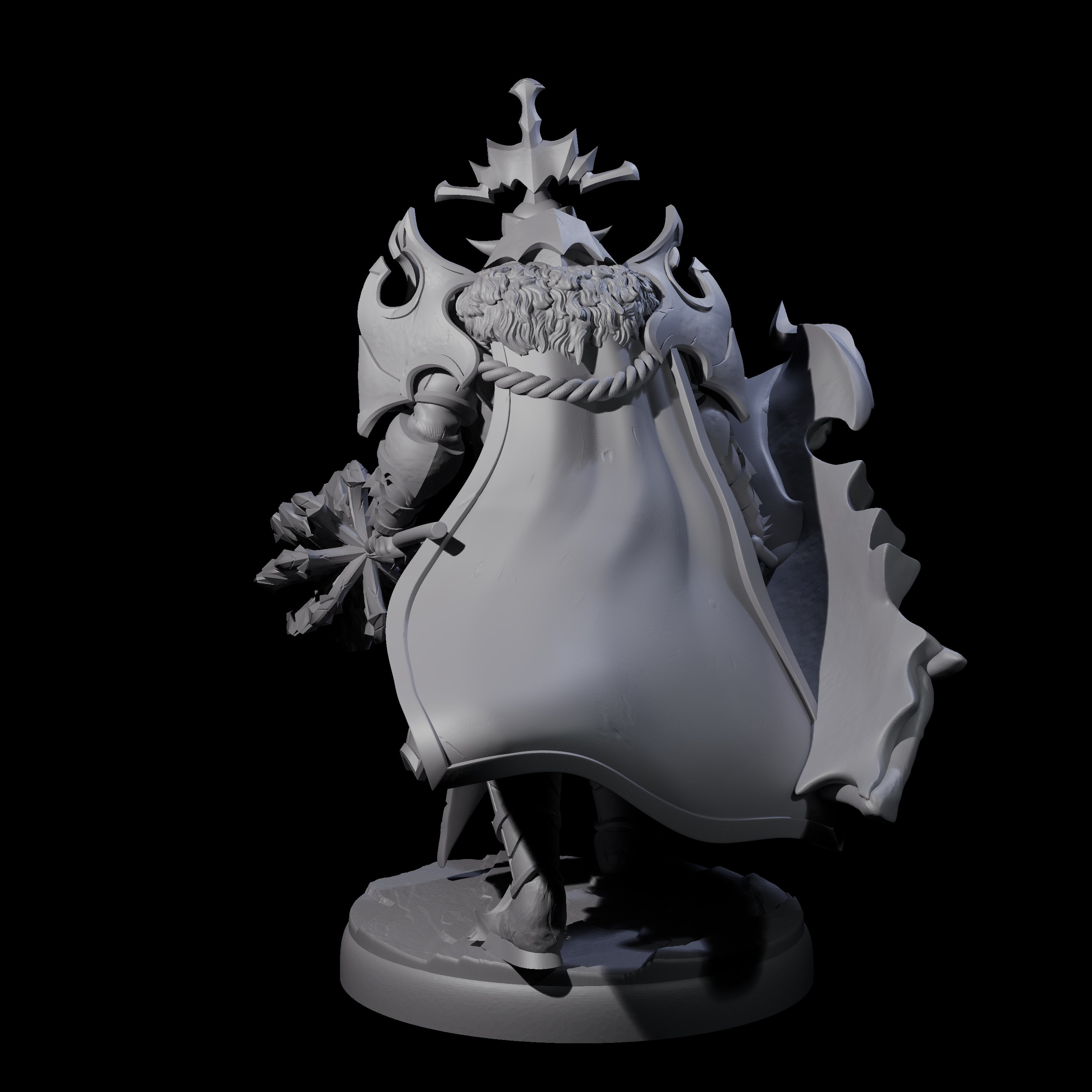 Hulking Dark Elf Sentinel D Miniature for Dungeons and Dragons, Pathfinder or other TTRPGs