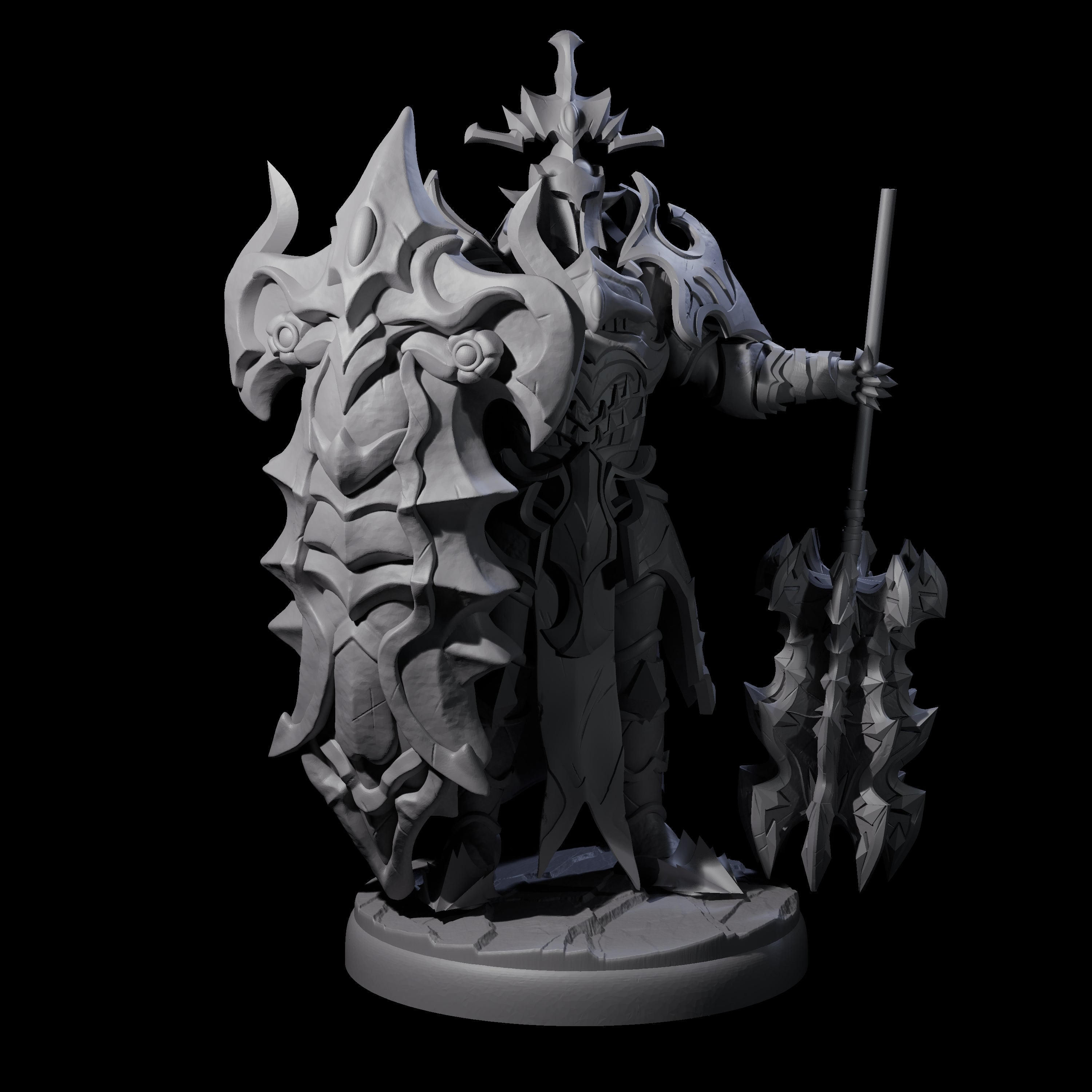 Hulking Dark Elf Sentinel E Miniature for Dungeons and Dragons, Pathfinder or other TTRPGs