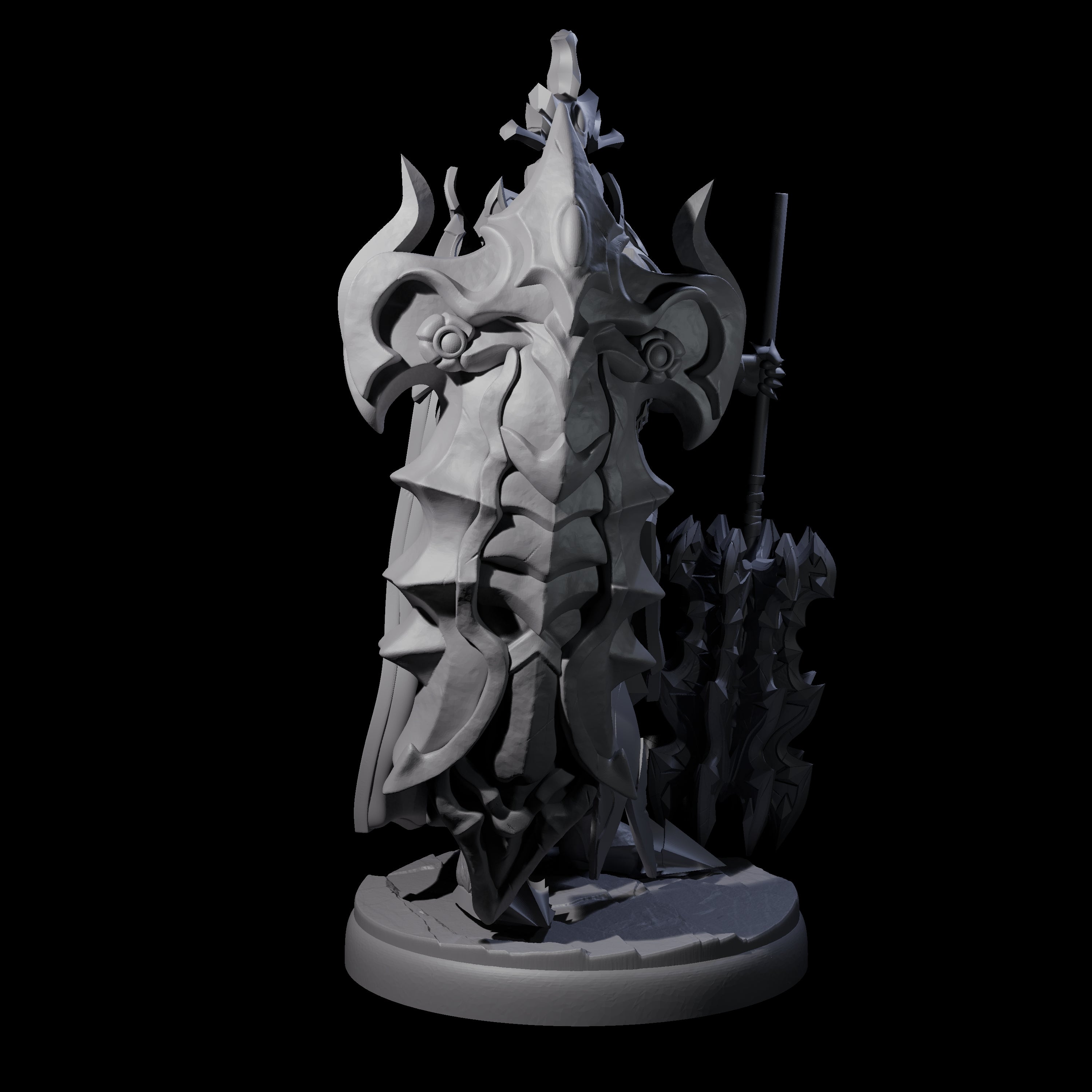 Hulking Dark Elf Sentinel E Miniature for Dungeons and Dragons, Pathfinder or other TTRPGs