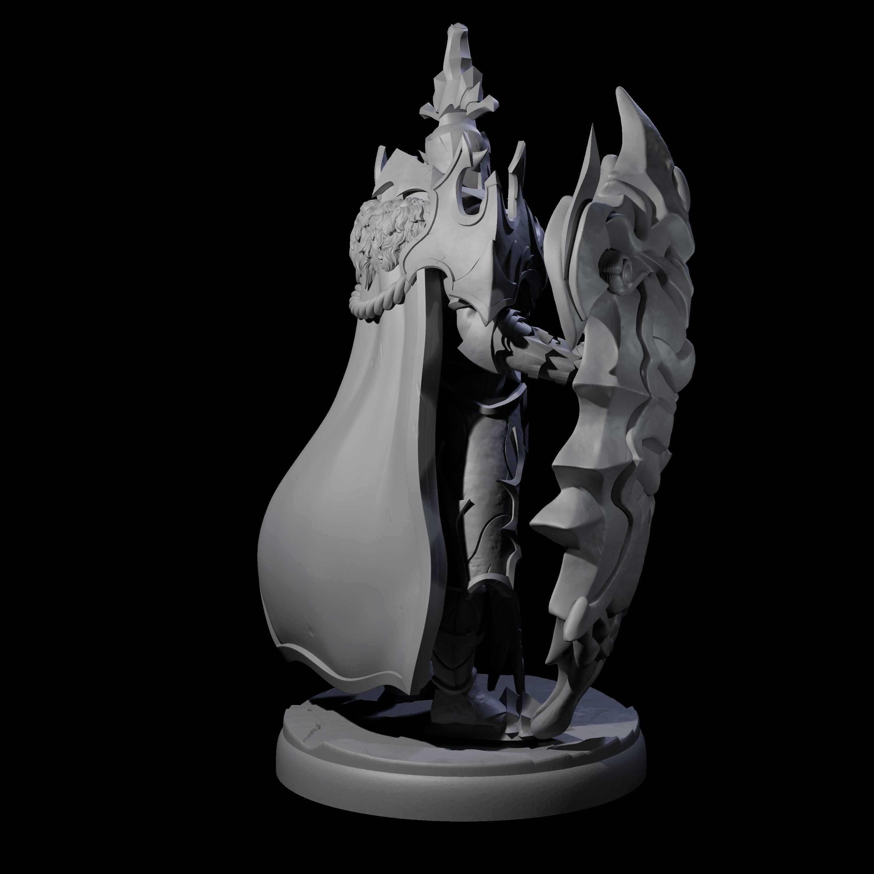 Hulking Dark Elf Sentinel E Miniature for Dungeons and Dragons, Pathfinder or other TTRPGs