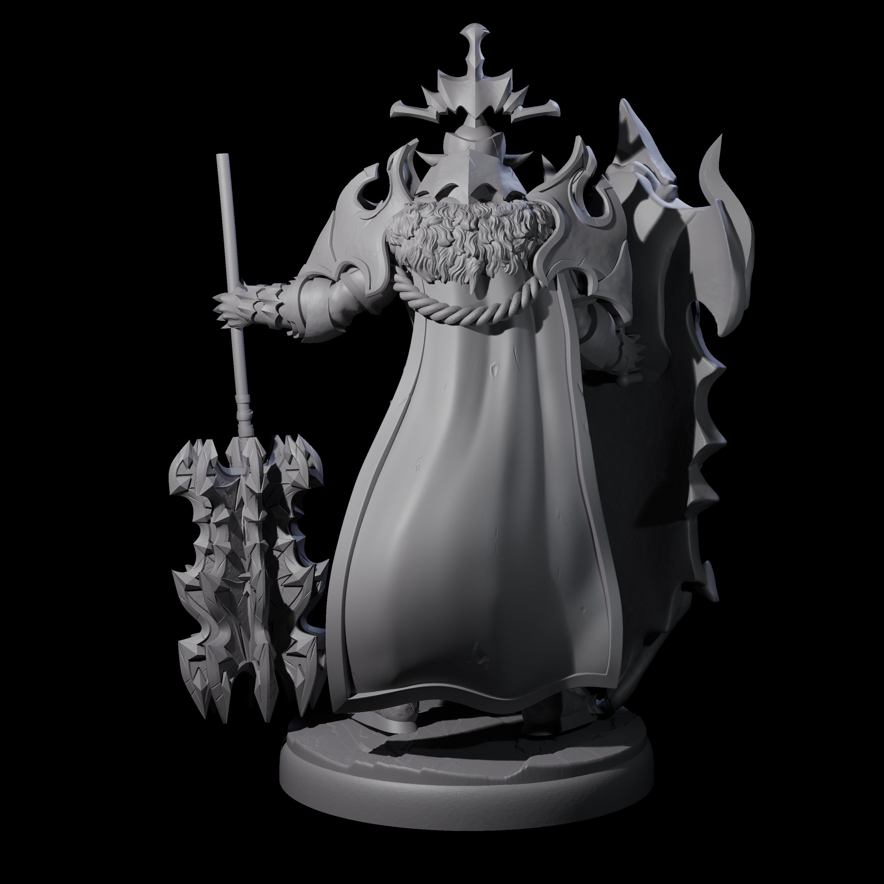 Hulking Dark Elf Sentinel E Miniature for Dungeons and Dragons, Pathfinder or other TTRPGs