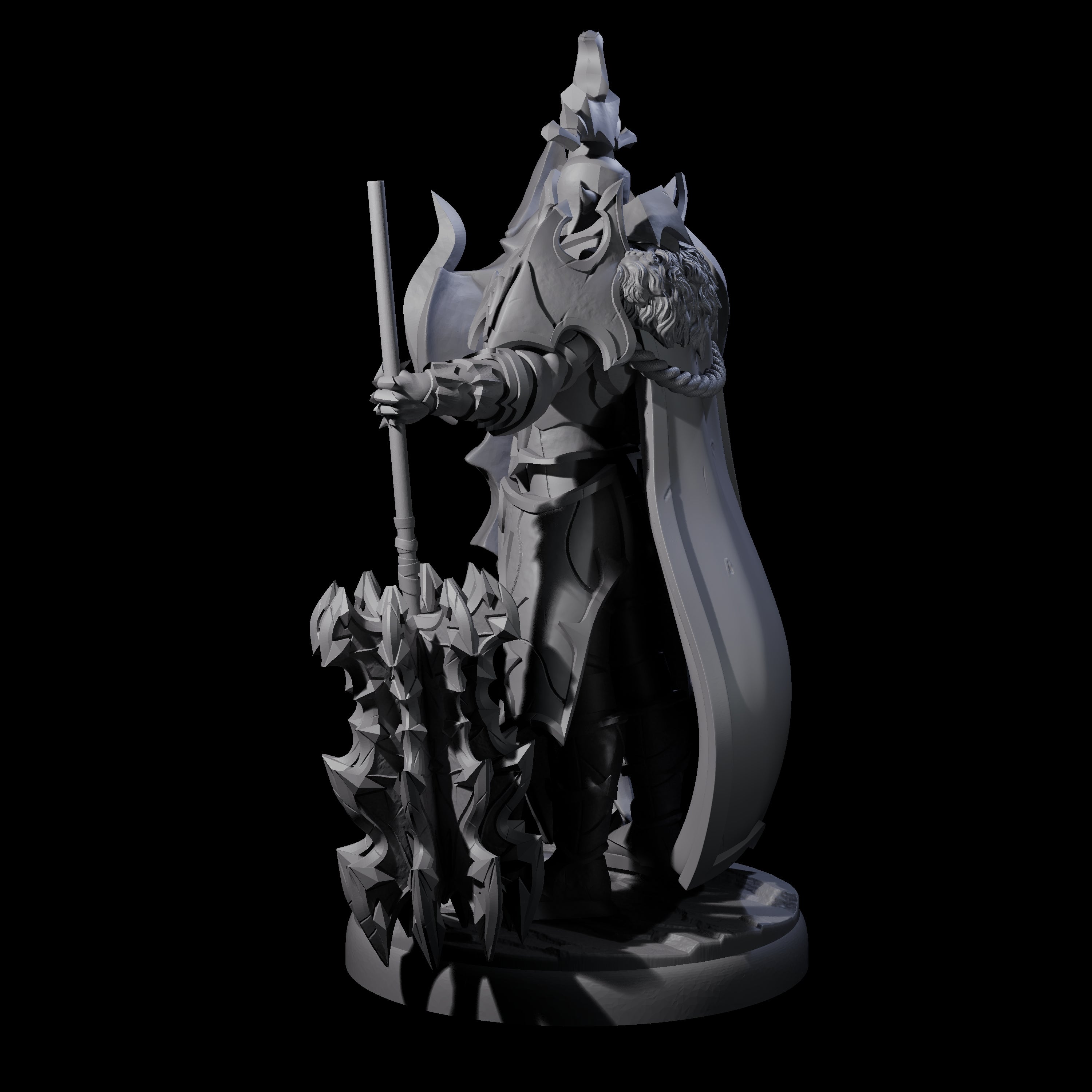 Hulking Dark Elf Sentinel E Miniature for Dungeons and Dragons, Pathfinder or other TTRPGs
