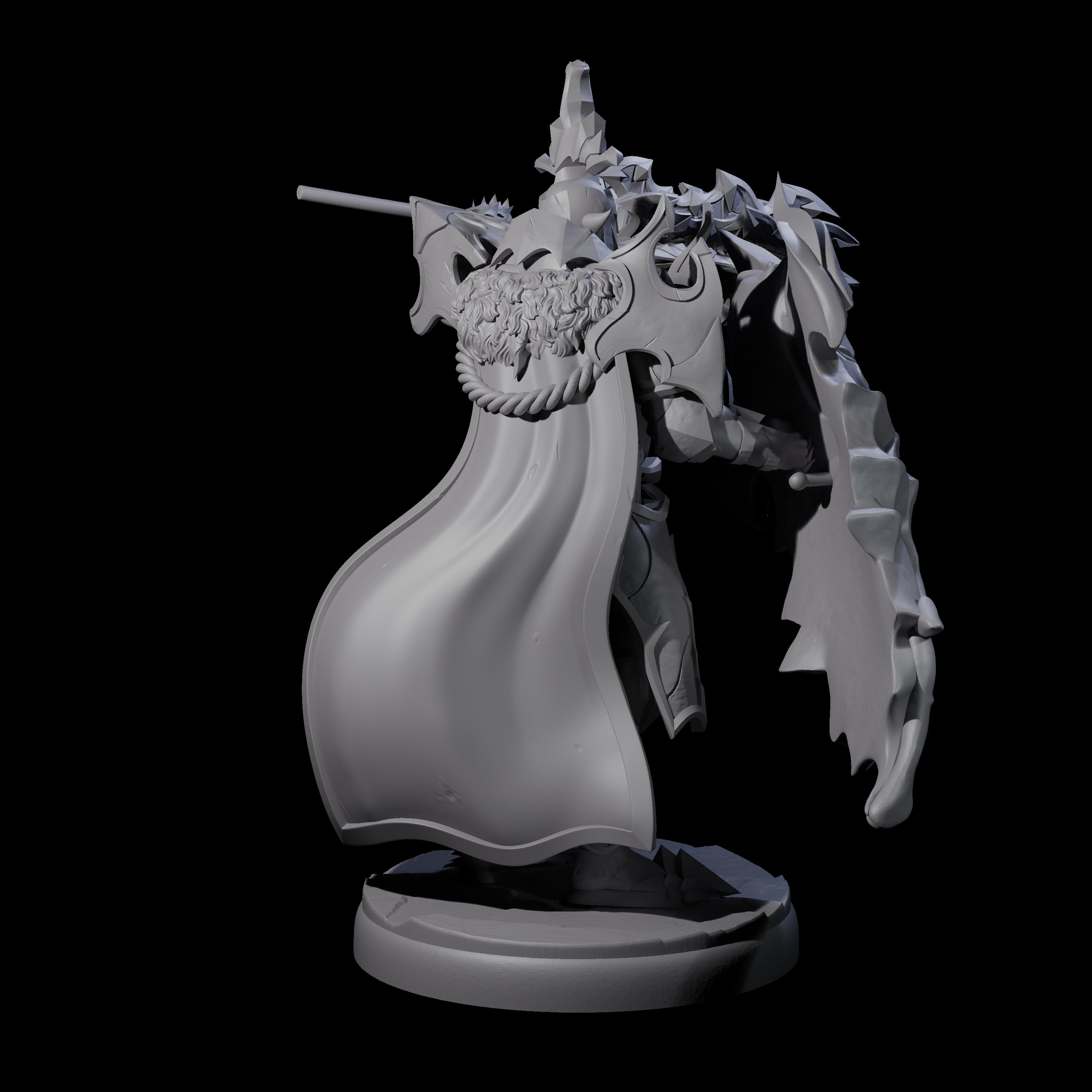 Hulking Dark Elf Sentinel F Miniature for Dungeons and Dragons, Pathfinder or other TTRPGs