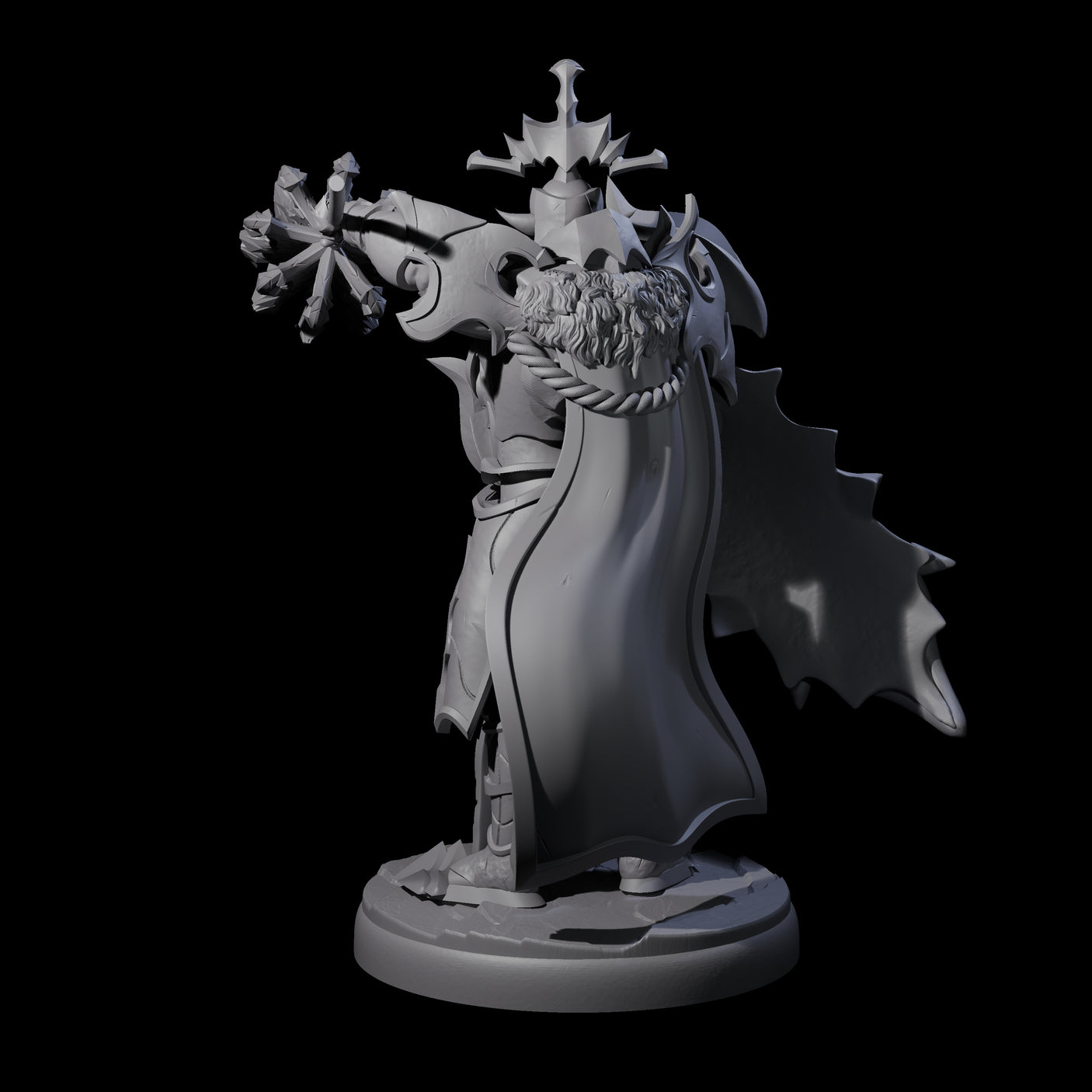 Hulking Dark Elf Sentinel F Miniature for Dungeons and Dragons, Pathfinder or other TTRPGs