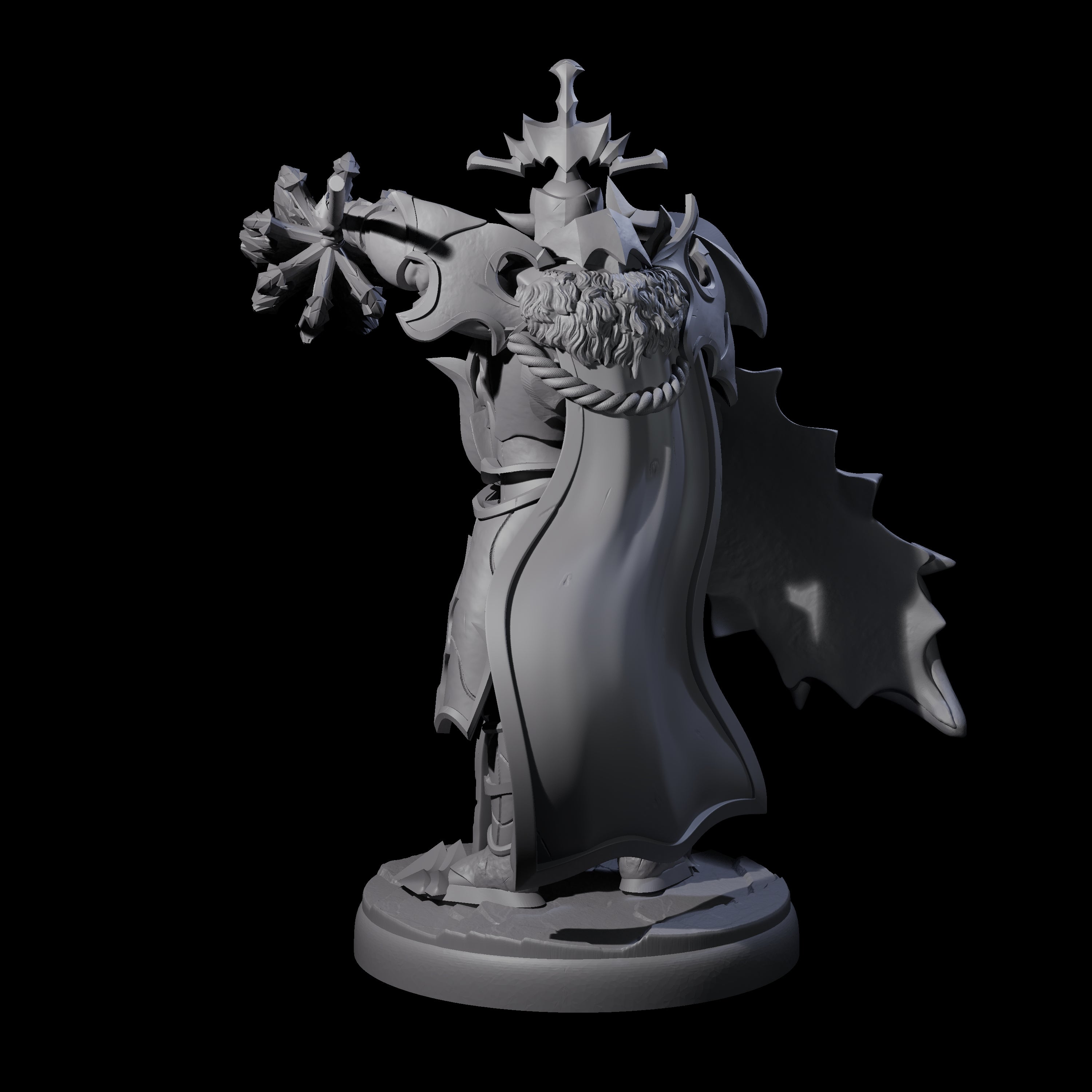 Hulking Dark Elf Sentinel F Miniature for Dungeons and Dragons, Pathfinder or other TTRPGs