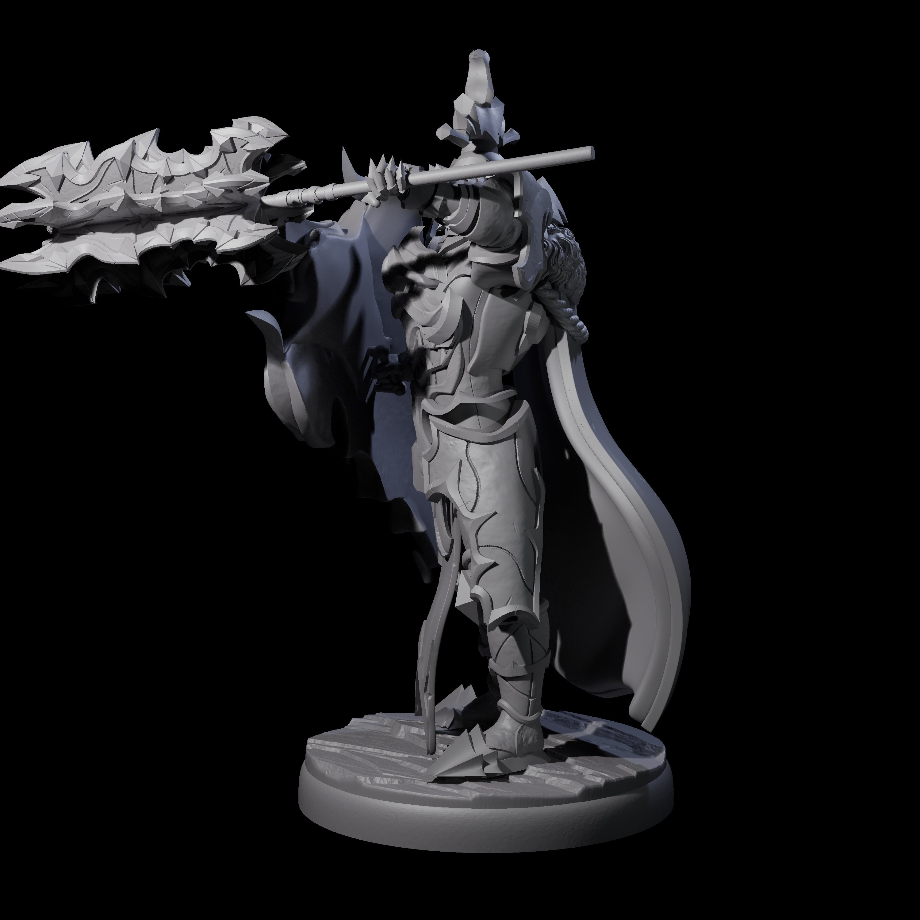Hulking Dark Elf Sentinel F Miniature for Dungeons and Dragons, Pathfinder or other TTRPGs