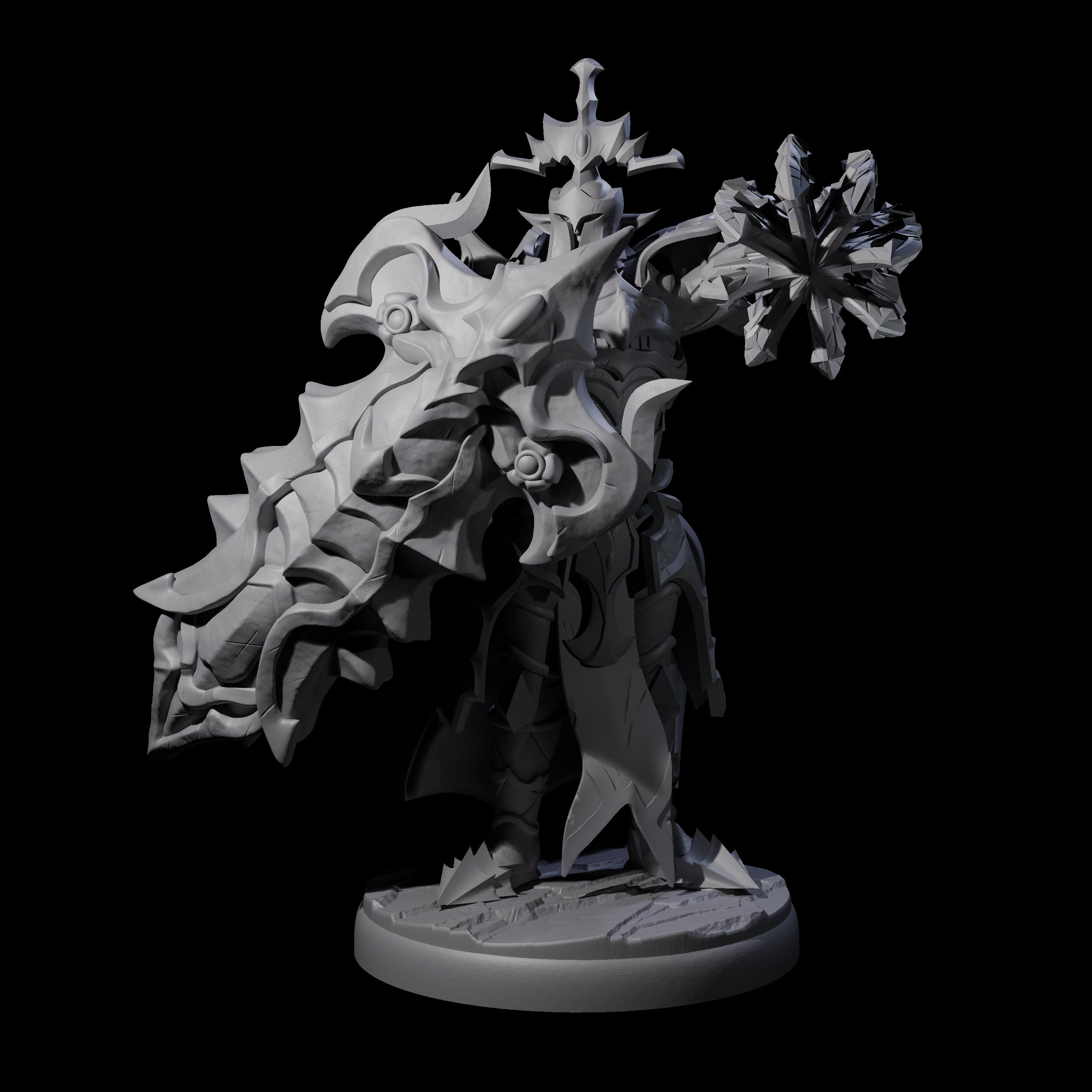 Hulking Dark Elf Sentinel F Miniature for Dungeons and Dragons, Pathfinder or other TTRPGs