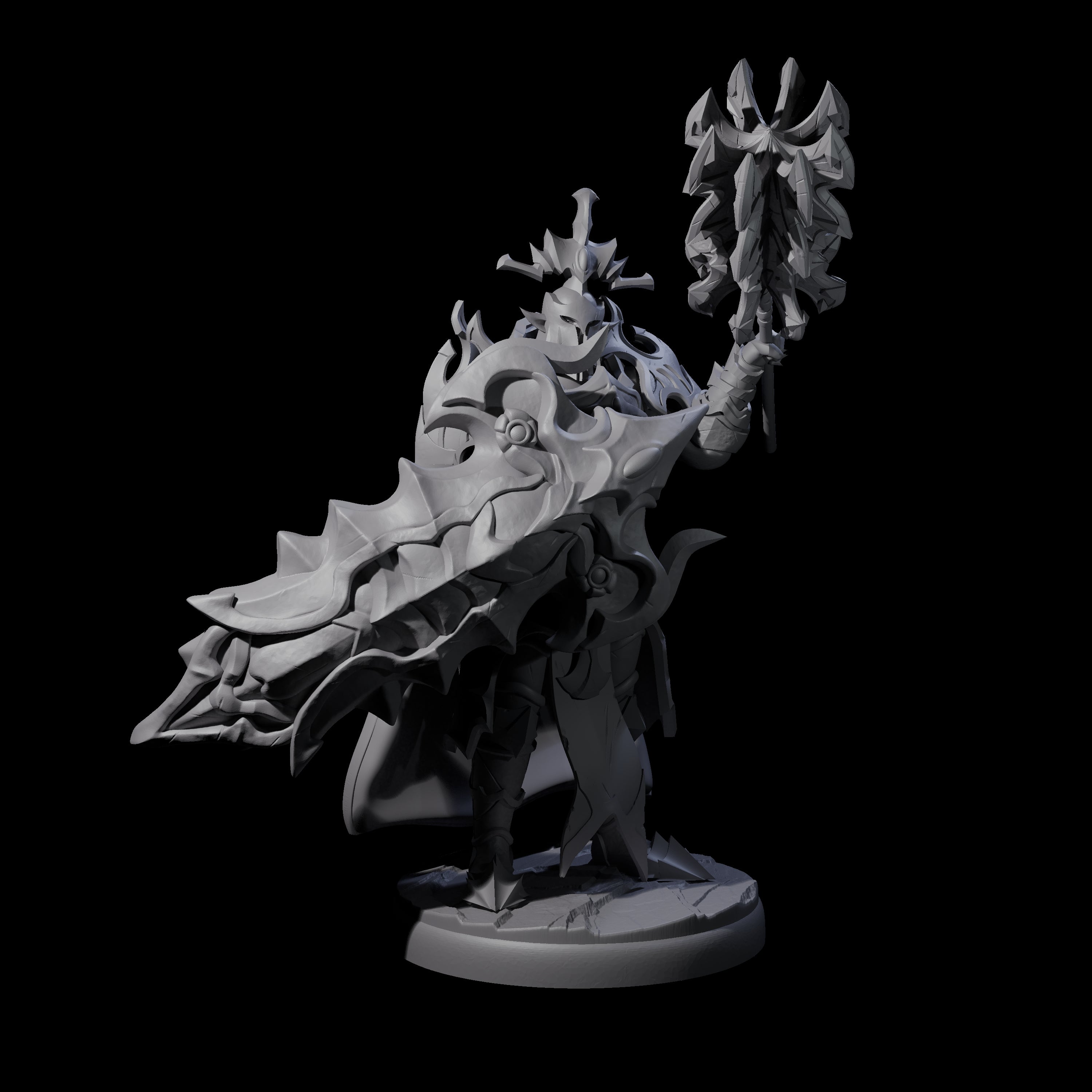 Hulking Dark Elf Sentinel G Miniature for Dungeons and Dragons, Pathfinder or other TTRPGs