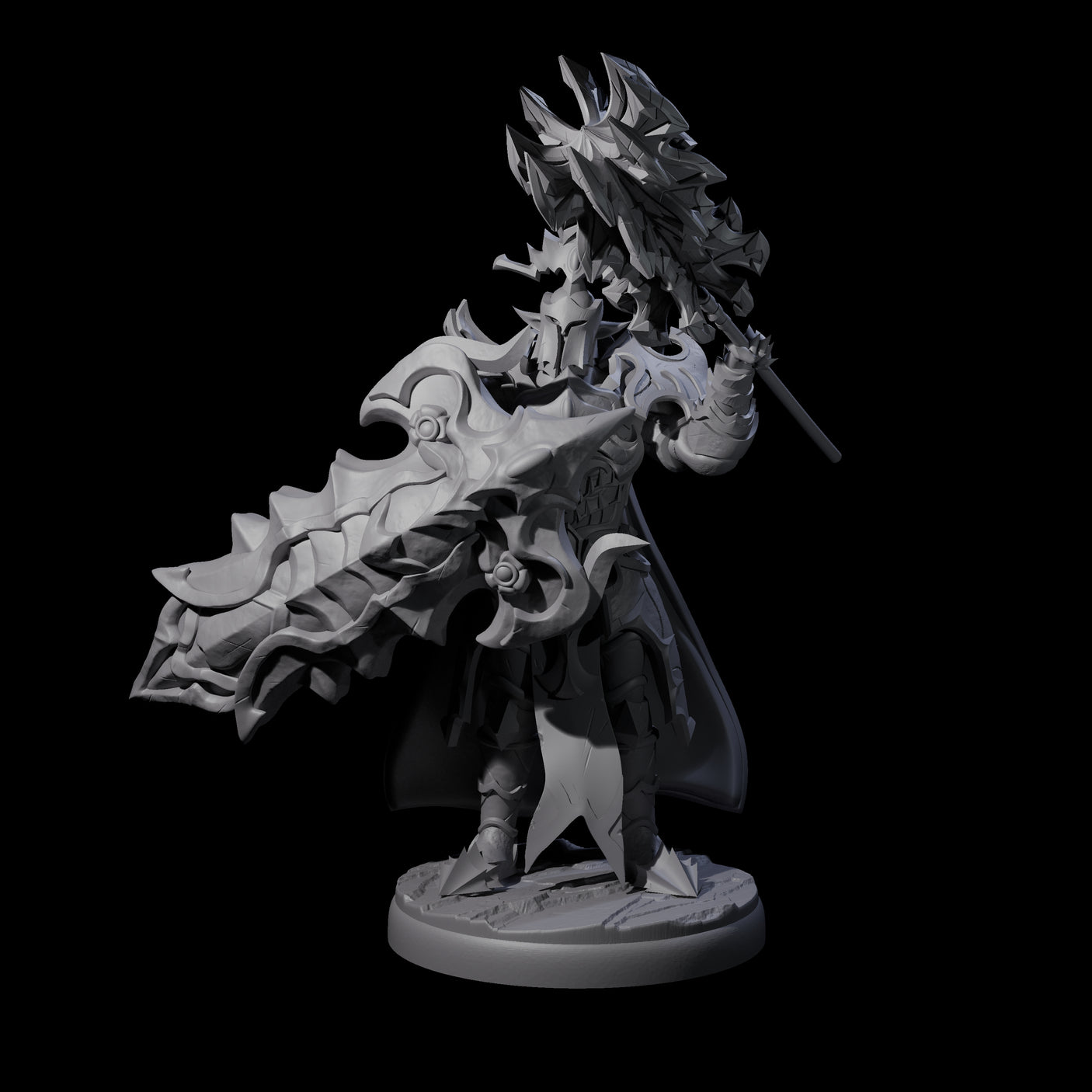 Hulking Dark Elf Sentinel G Miniature for Dungeons and Dragons, Pathfinder or other TTRPGs