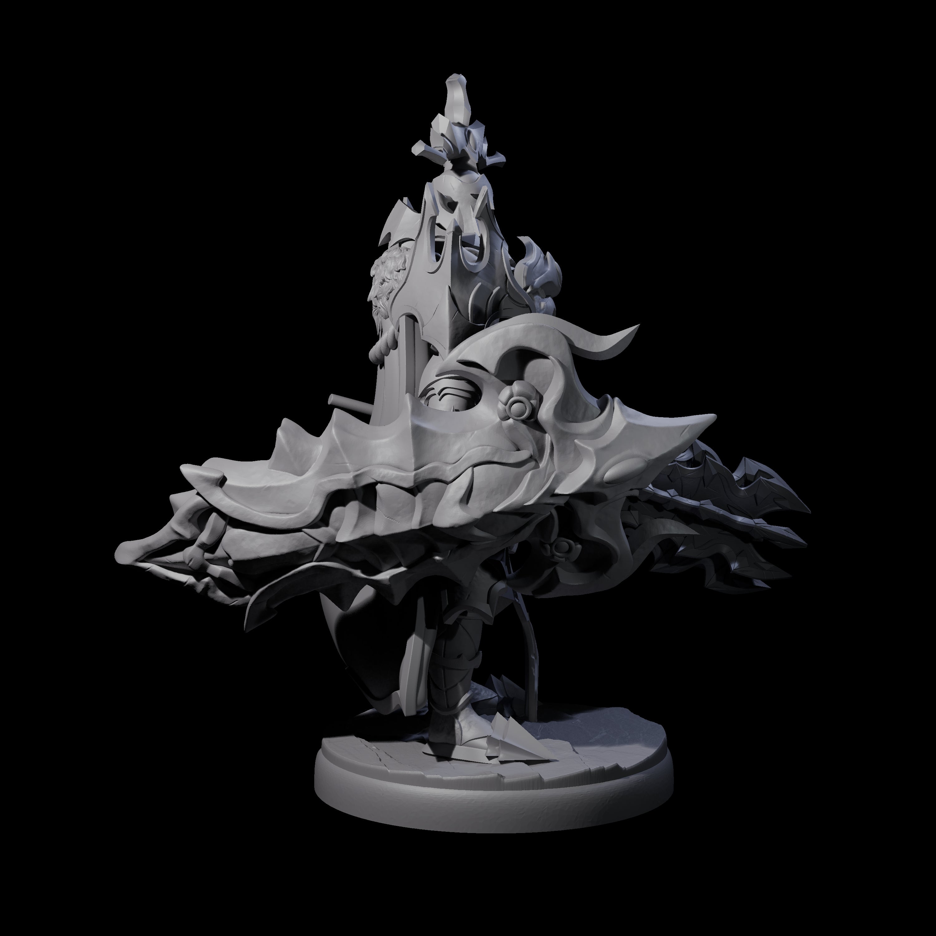 Hulking Dark Elf Sentinel H Miniature for Dungeons and Dragons, Pathfinder or other TTRPGs