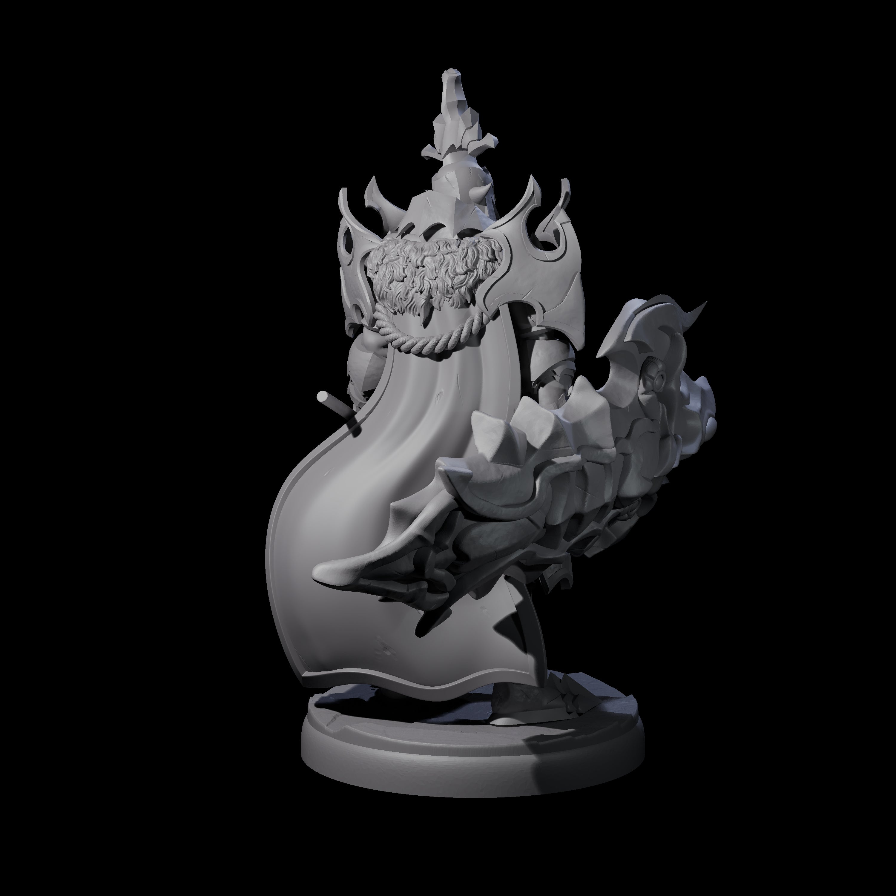 Hulking Dark Elf Sentinel H Miniature for Dungeons and Dragons, Pathfinder or other TTRPGs