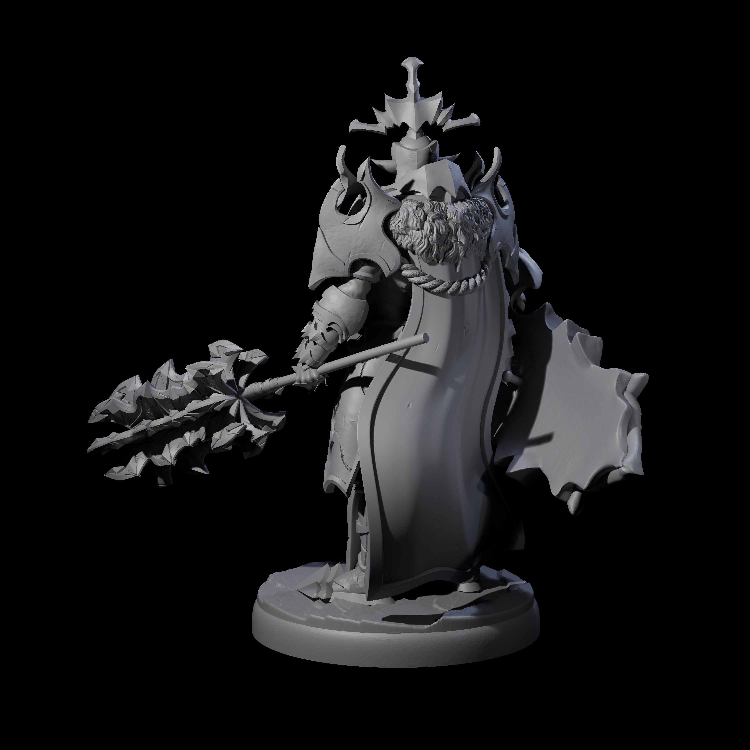 Hulking Dark Elf Sentinel H Miniature for Dungeons and Dragons, Pathfinder or other TTRPGs