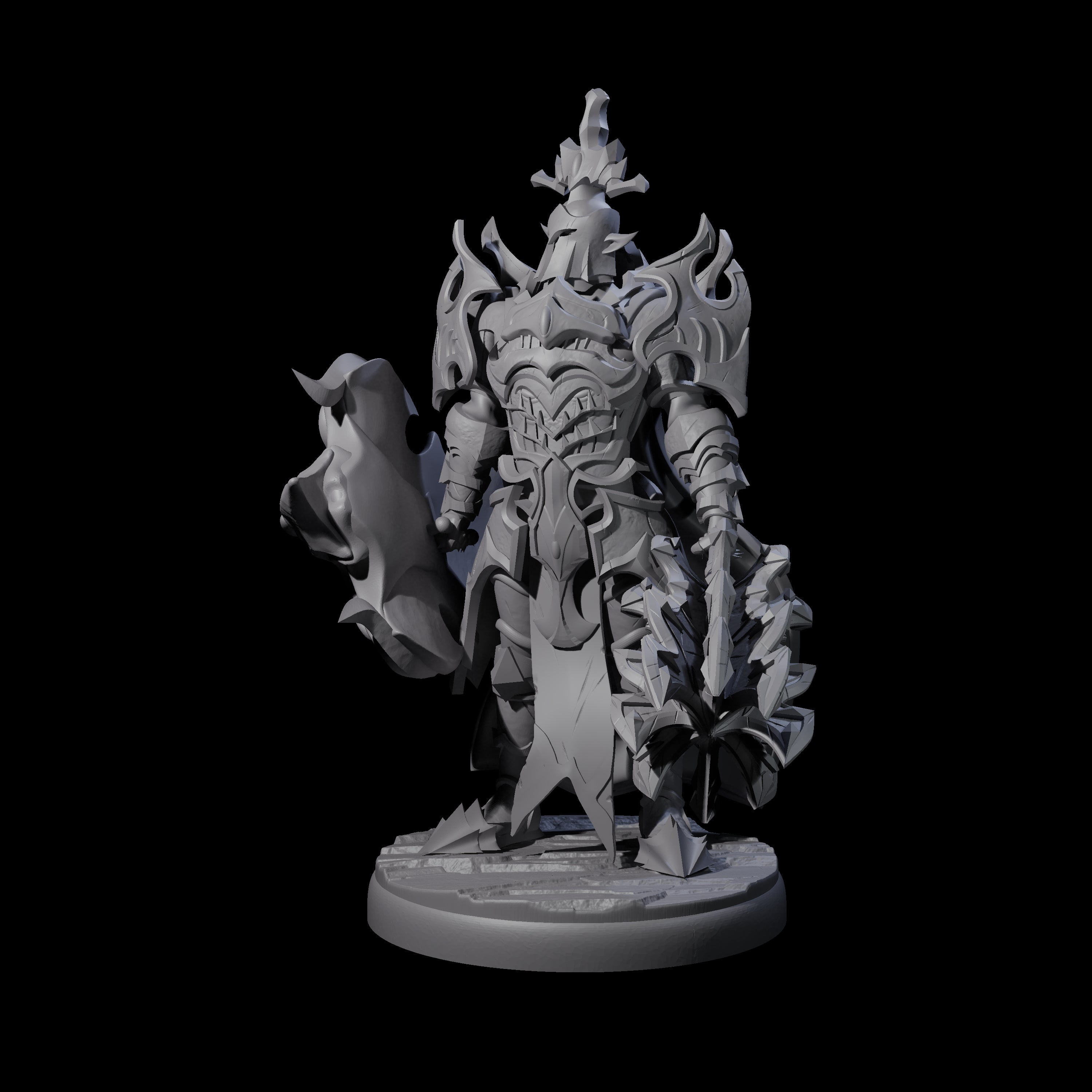 Hulking Dark Elf Sentinel H Miniature for Dungeons and Dragons, Pathfinder or other TTRPGs