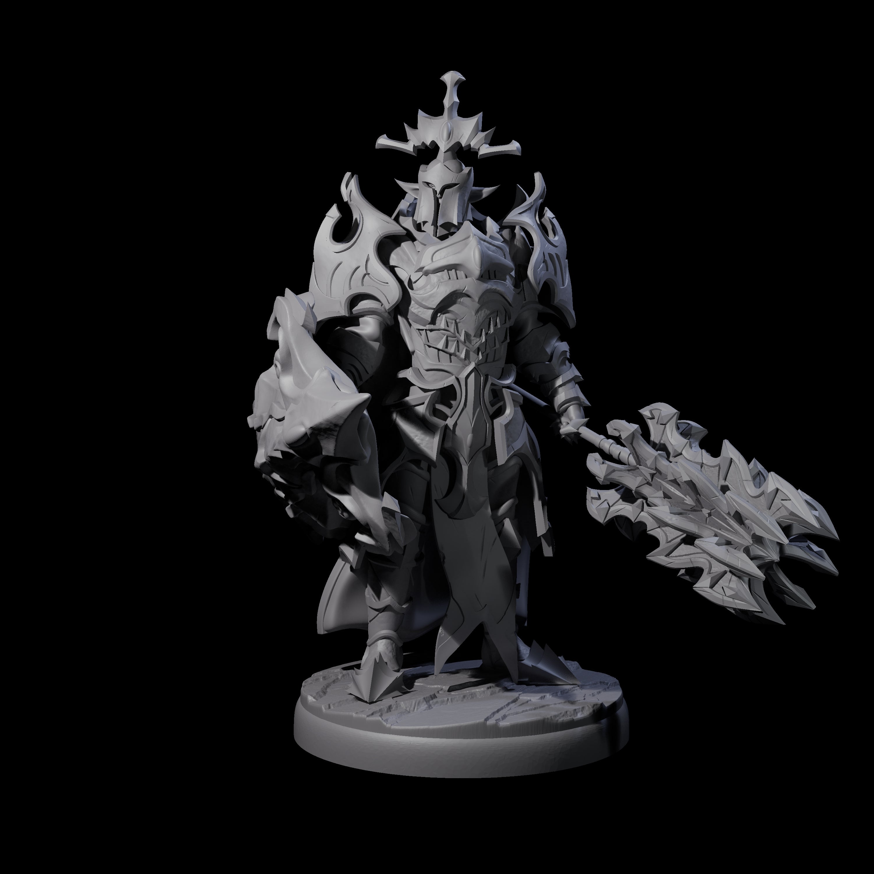 Hulking Dark Elf Sentinel H Miniature for Dungeons and Dragons, Pathfinder or other TTRPGs