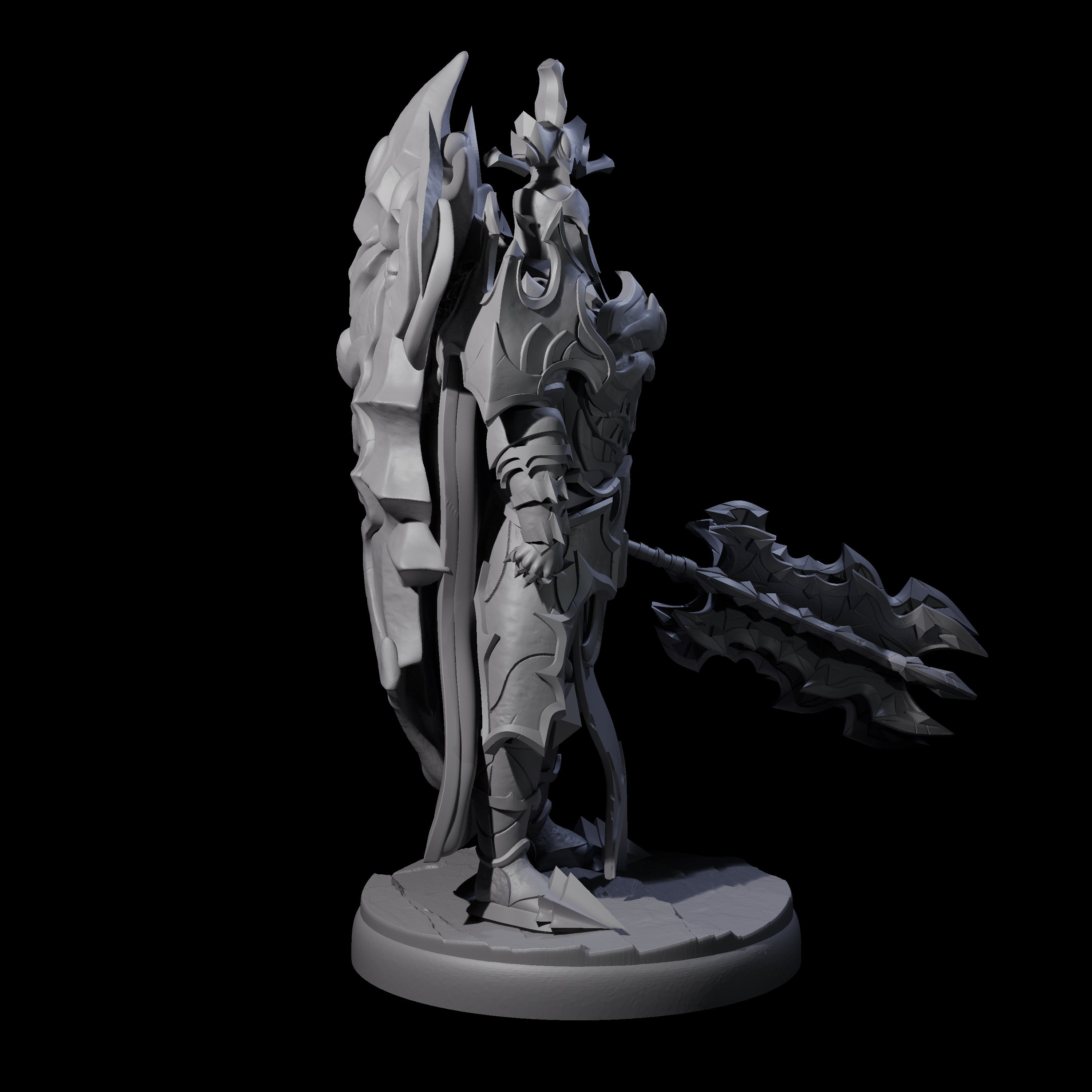 Hulking Dark Elf Sentinel I Miniature for Dungeons and Dragons, Pathfinder or other TTRPGs
