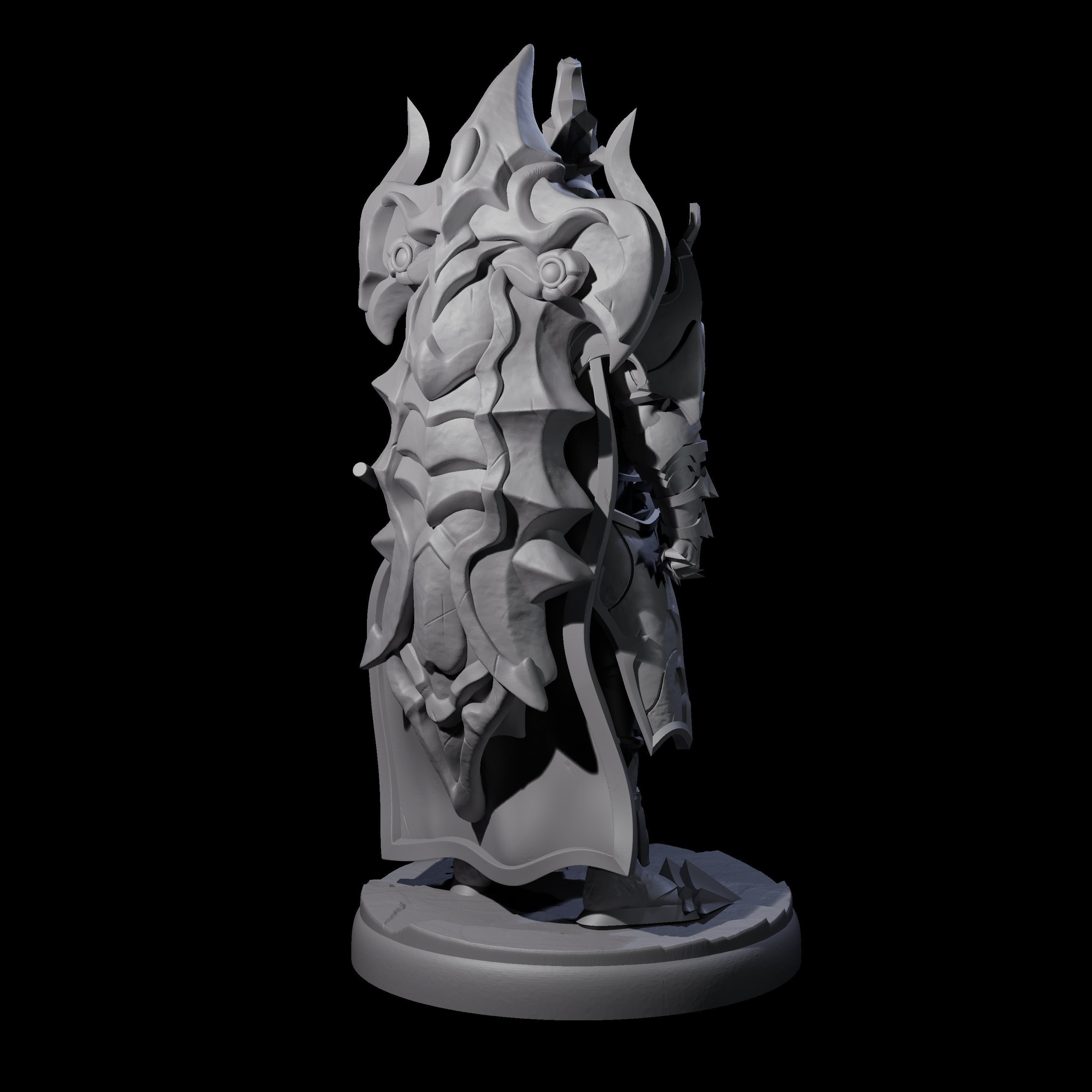 Hulking Dark Elf Sentinel I Miniature for Dungeons and Dragons, Pathfinder or other TTRPGs