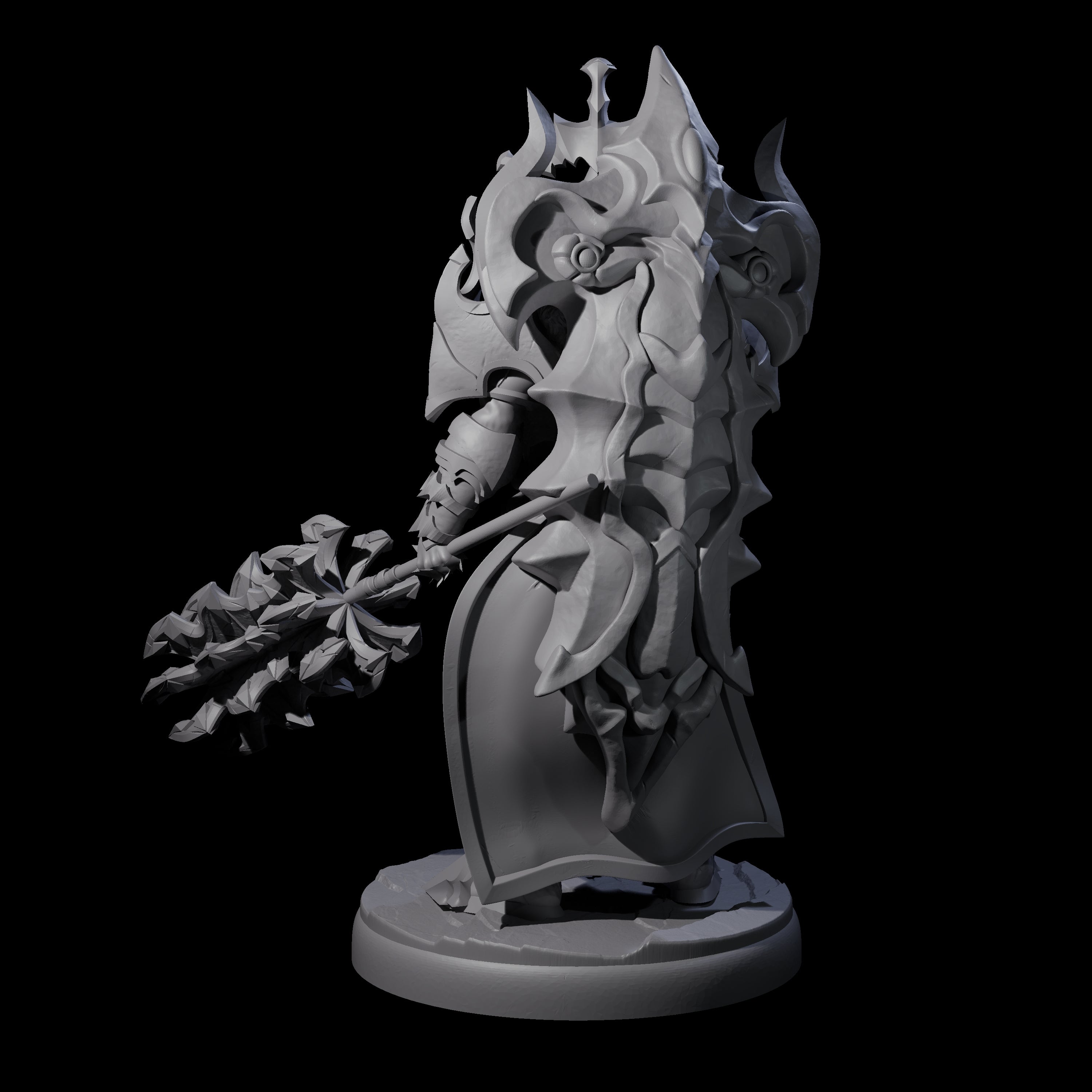 Hulking Dark Elf Sentinel I Miniature for Dungeons and Dragons, Pathfinder or other TTRPGs