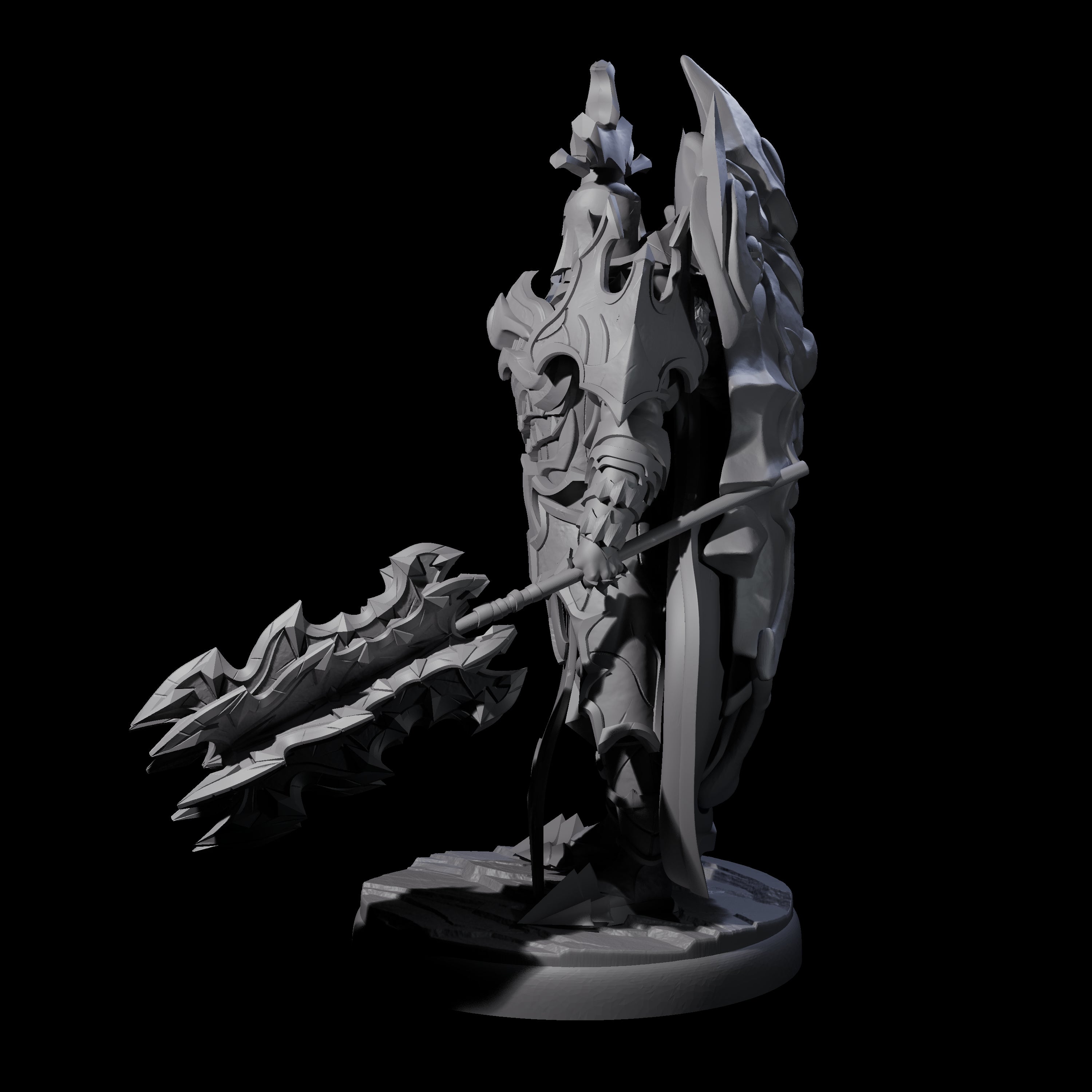 Hulking Dark Elf Sentinel I Miniature for Dungeons and Dragons, Pathfinder or other TTRPGs