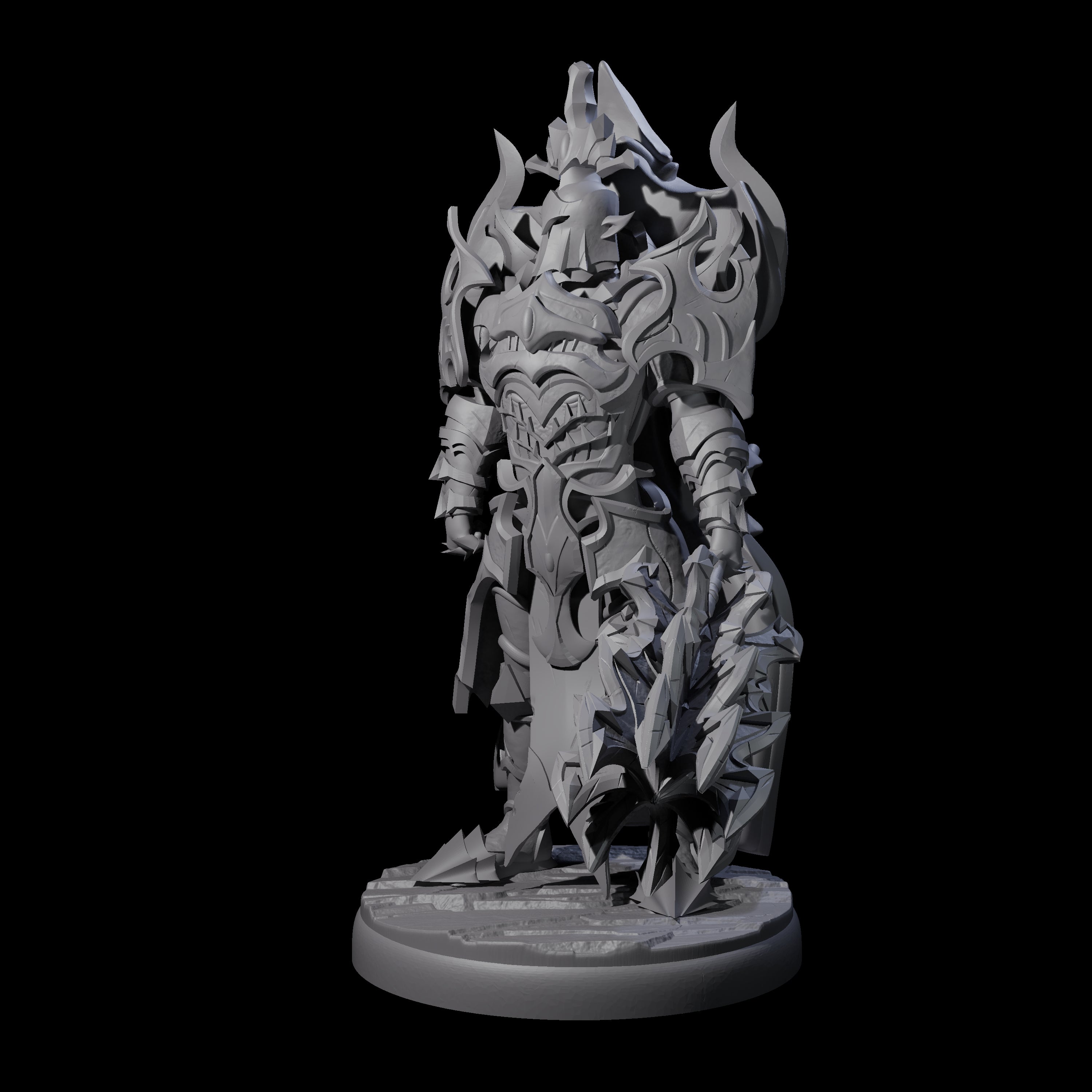 Hulking Dark Elf Sentinel I Miniature for Dungeons and Dragons, Pathfinder or other TTRPGs