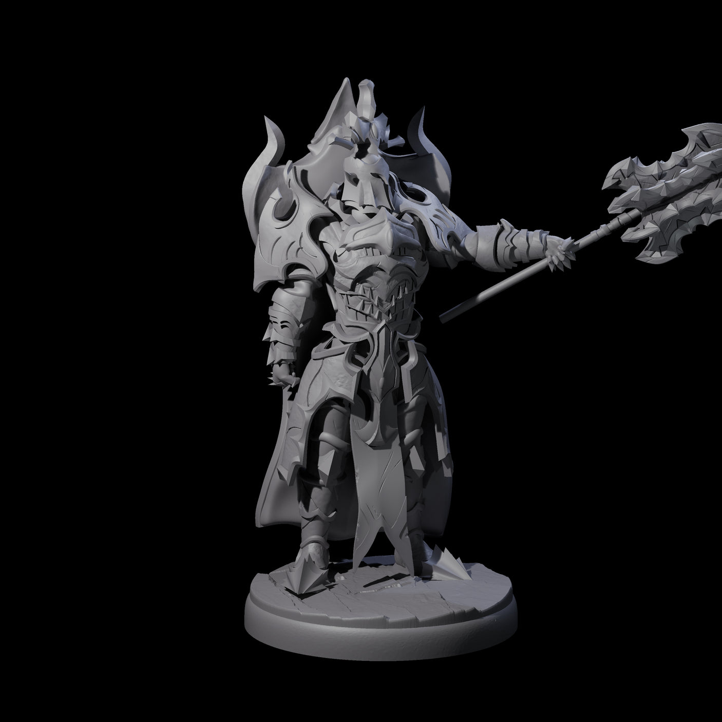 Hulking Dark Elf Sentinel J Miniature for Dungeons and Dragons, Pathfinder or other TTRPGs