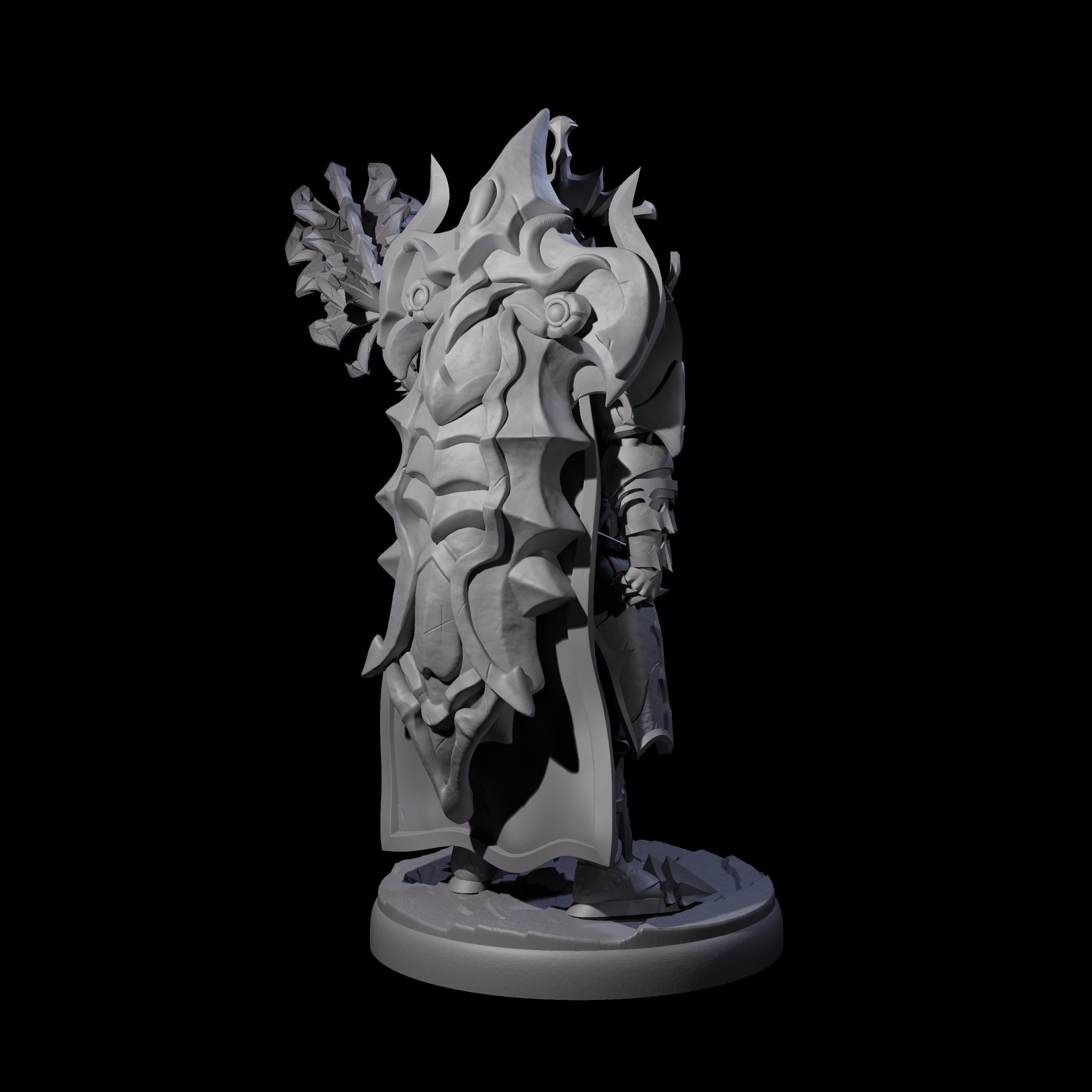 Hulking Dark Elf Sentinel J Miniature for Dungeons and Dragons, Pathfinder or other TTRPGs